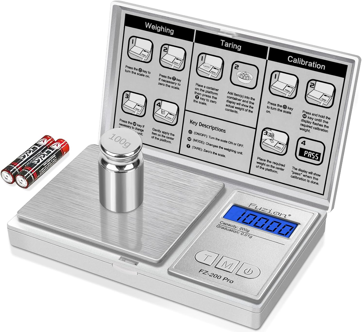 FZ-200 Pro Digital Pocket Scale, Black