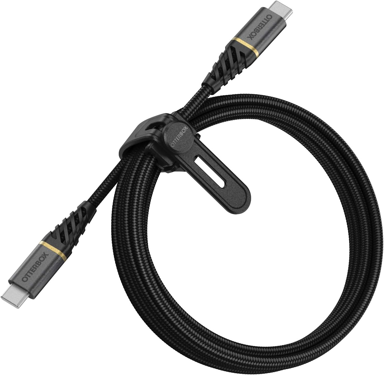Otterbox Premium Reinforced Braided USB-C to USB-C Cable, Fast Charging Cable for Smartphone and Tablet, Ultra-Rugged, Bend and Flex Tested, 2M, Black image number 3