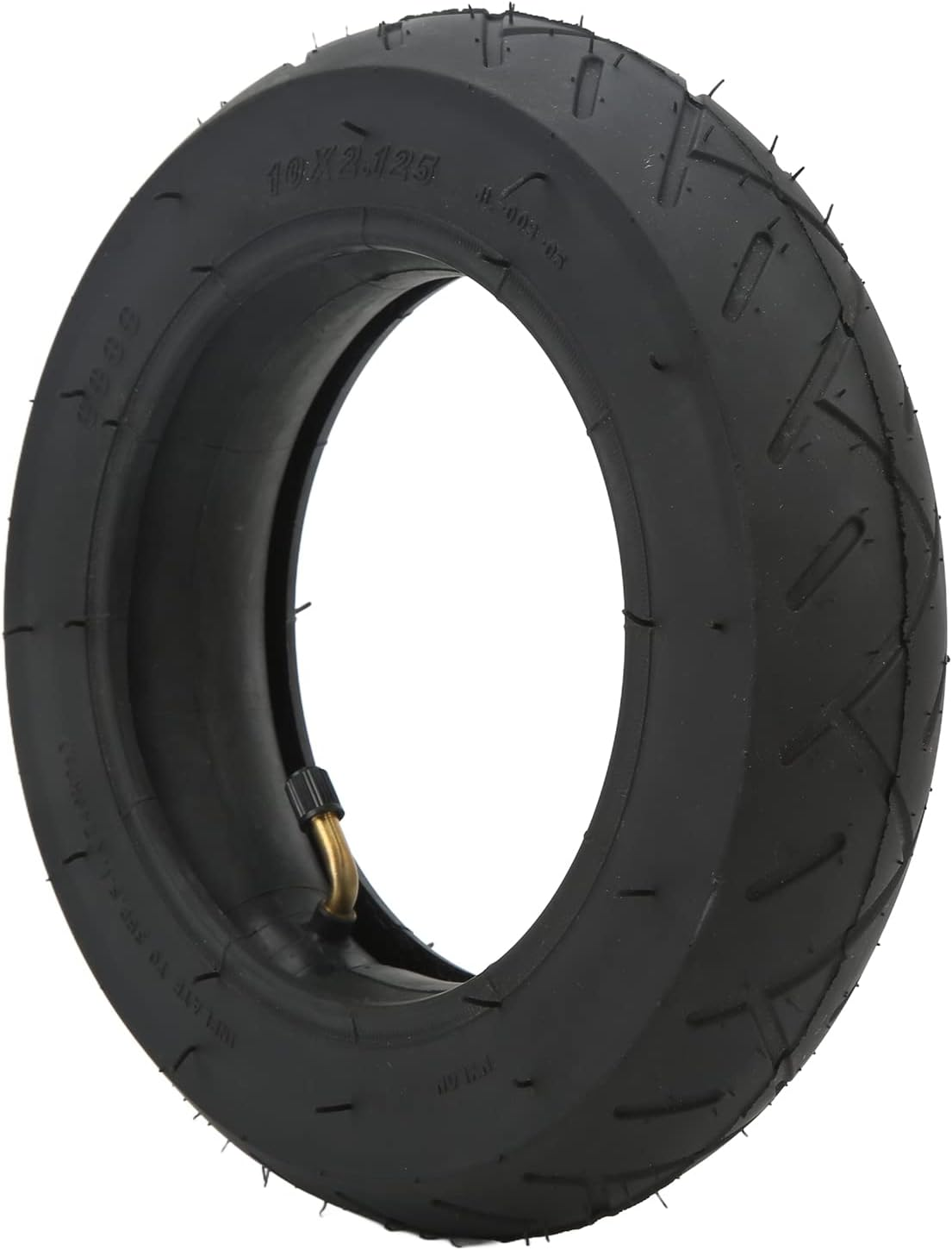 10X2.125 10Inch Electric Scooter Tire, Rubber Electric Scooter Solid Tires Good Shock Absorption & Strong Grip Scooter Replacement Tire with Inner Tube image number 1