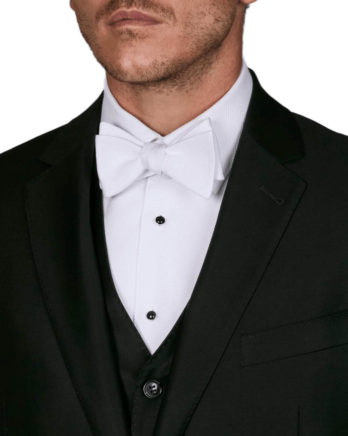 Abelard Men'S Occasions Marcella Bow Tie, White, One Size image number 2