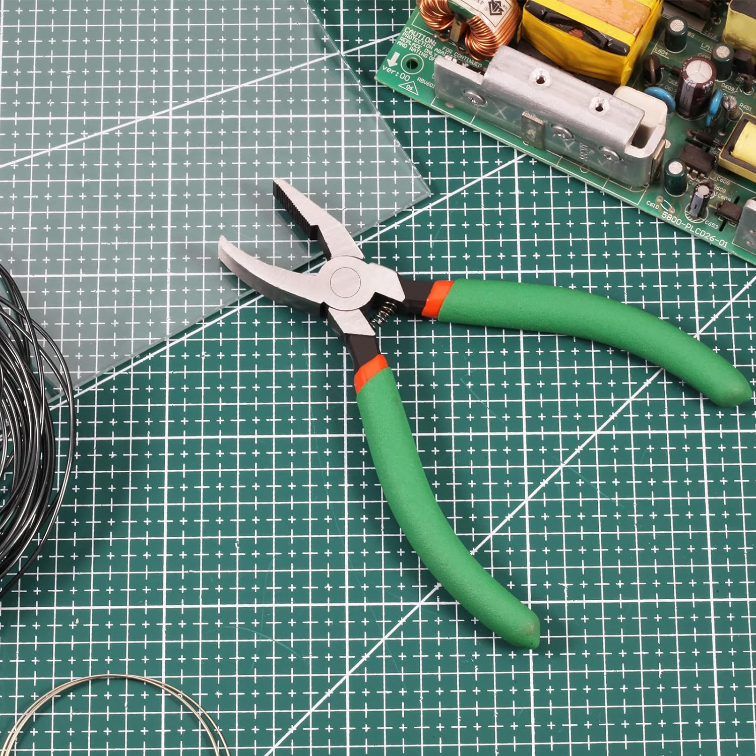 SPEEDWOX 6 Inch Professional Breaker Grozer Pliers Glass Grozing Pliers Mosaics Breaking Tool for Accurate Glass Nibbling Stained Glass Work Key Fob Hardware Install image number 4