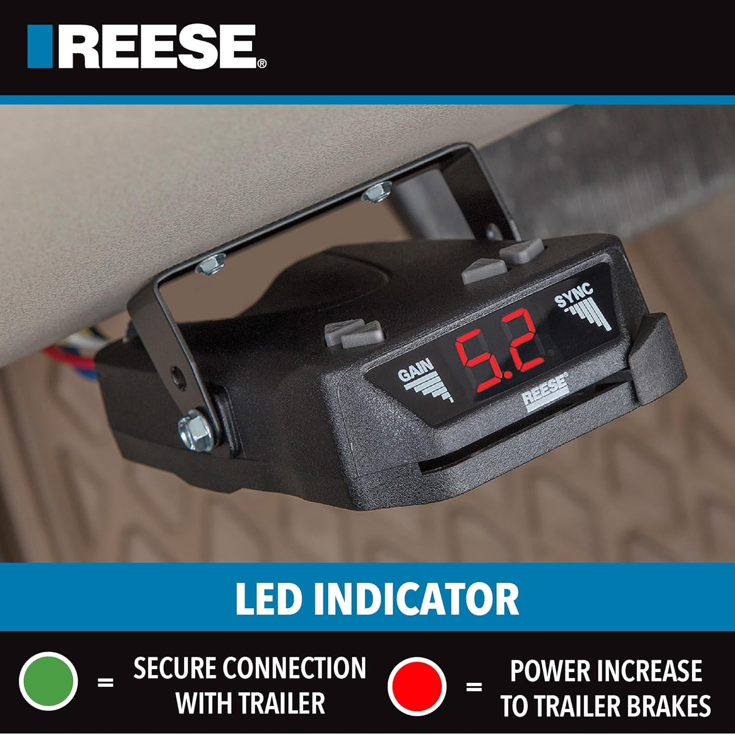 REESE Towpower 8507111 Brakeman IV Digital Brake Control, Small Compact Design image number 3