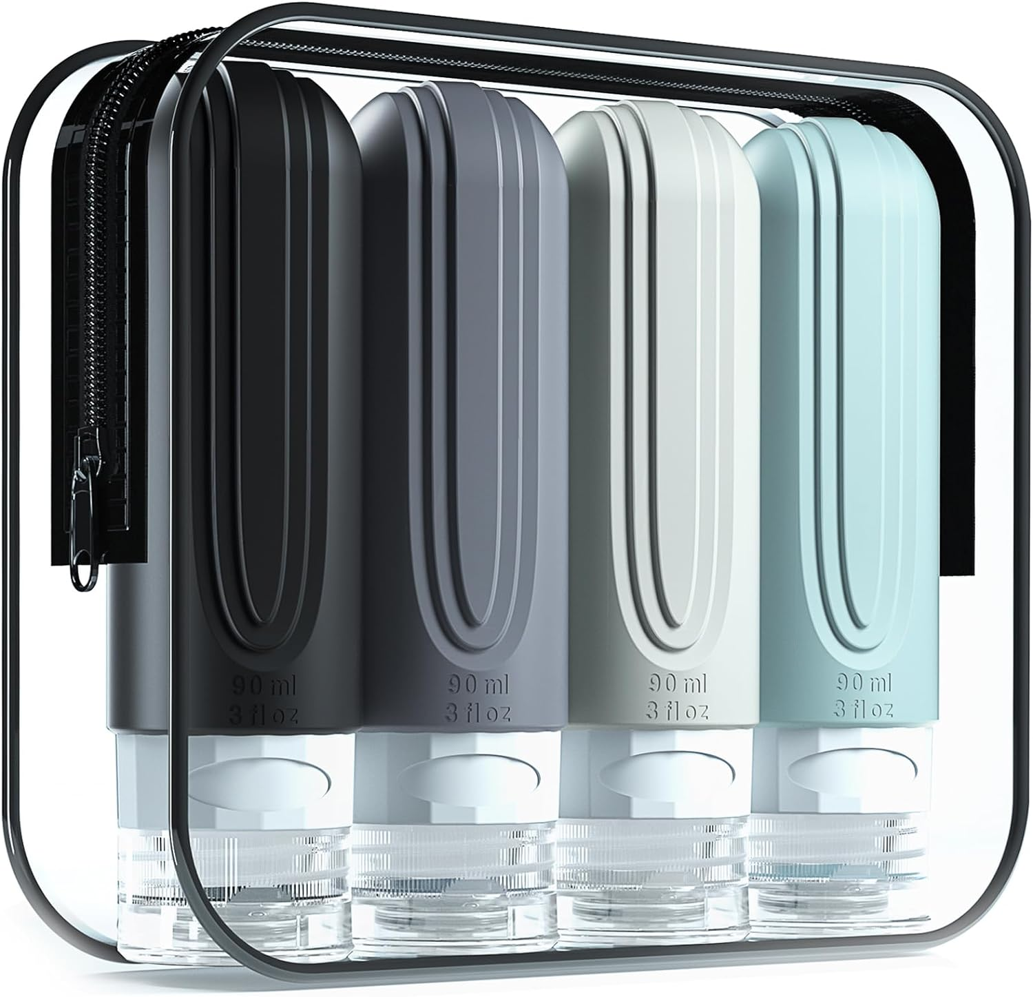 Travel Bottles for Toiletries, Tsa Approved 3Oz Travel Size Containers BPA Free Leak Proof Refillable Liquid Silicone Squeezable Travel Accessories for Shampoo Conditioner Lotion (4 Pack) image number 6