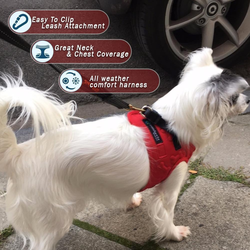 Metric USA Comfort Fit Cold Weather Dog Harness - Adjustable, Reflective, Secure, Small Size, Red Color image number 6