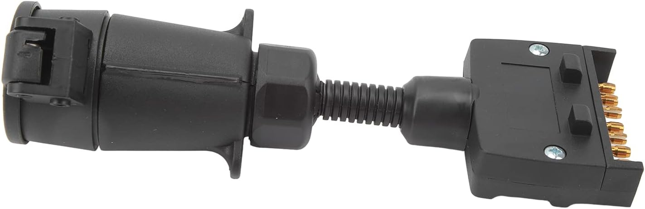 Trailer Adapter Plug Waterproof 7 Pin round Female to Flat Male High Durability Wiring Connector Caravan Boat image number 1