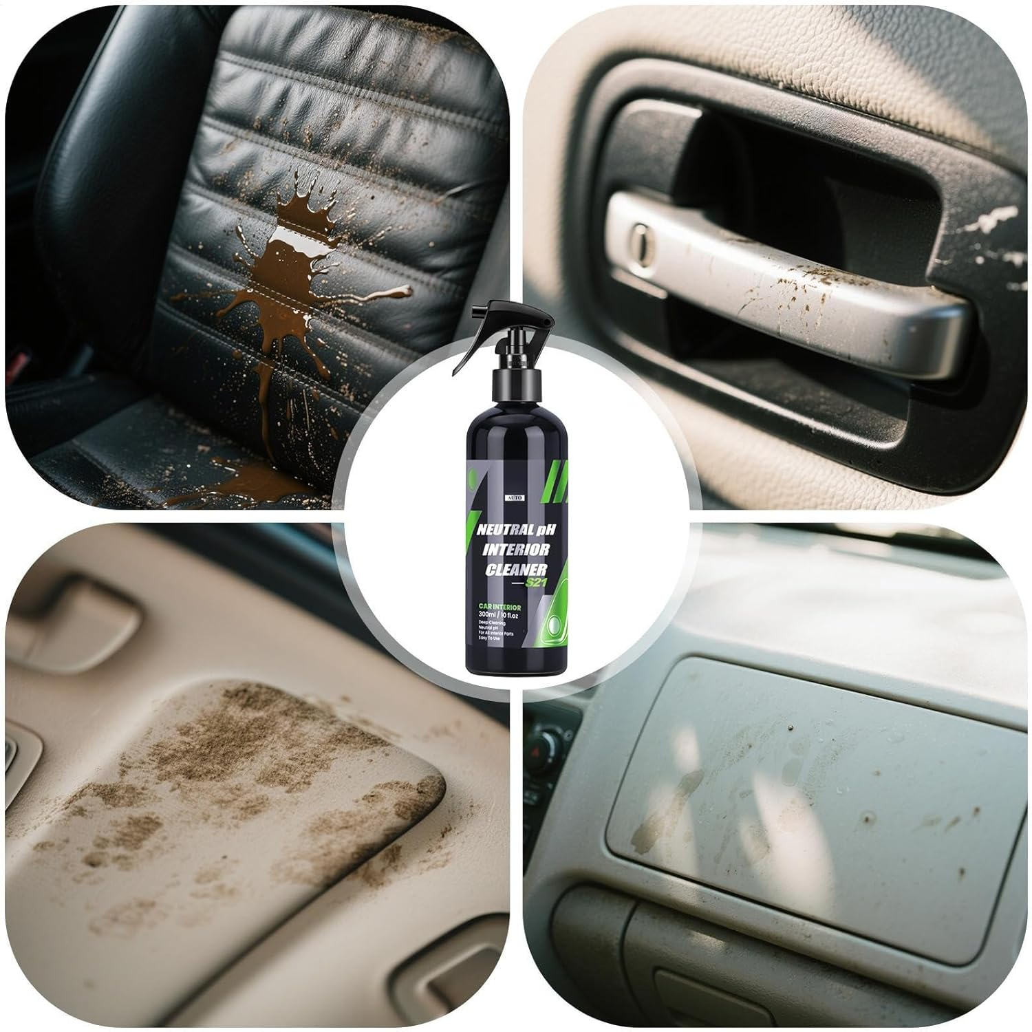 Leather Cleaner for Car Interior, Multi Purpose 100Ml Car Mat Cleaner, Auto Polish for Interior Wheel Carpet Maintenance Automotive Protection Detailing Window Dashboard image number 1