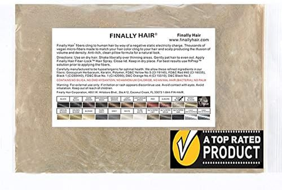 Finally Hair Fibers Refill Bag - 56 Grams of Premium Hair Loss Concealer in a Refill Bag (Dark Blonde) image number 3