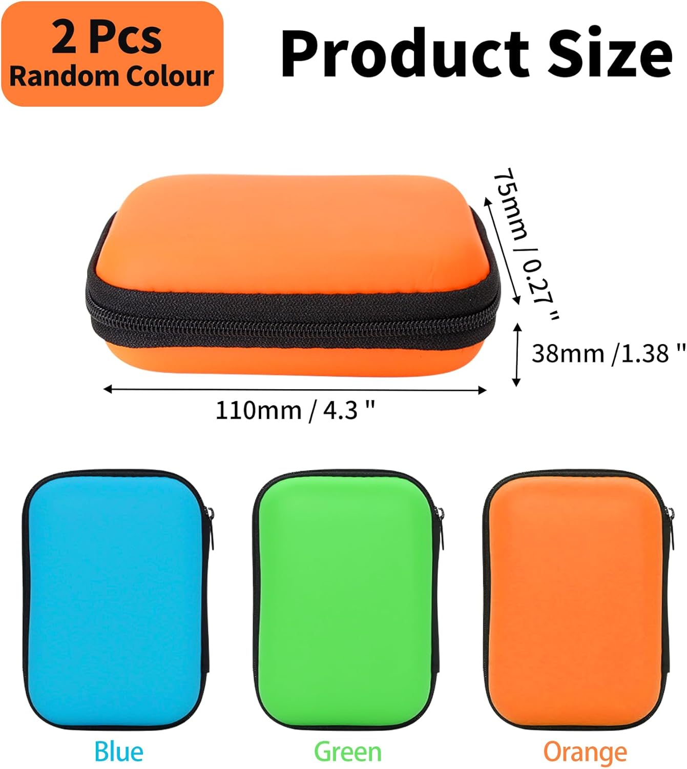 2 Pack Playing Card Holder Box Hard Shell Case for Standard Cards Ideal for Poker Travel Camping Game Night Storage Random Colour image number 3