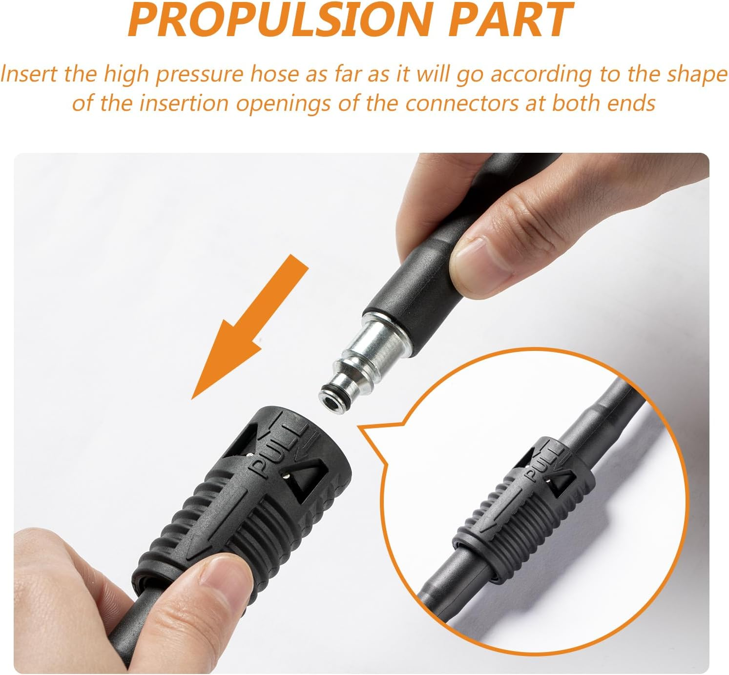 YUET 10M Extension Hose for Bosch Pressure Washer AQT Series High Pressure Washers Easyaquatak Universalaquatak, Click Plug Quick Connect SDS Fittings, Water Clean Pipe Replacement image number 2