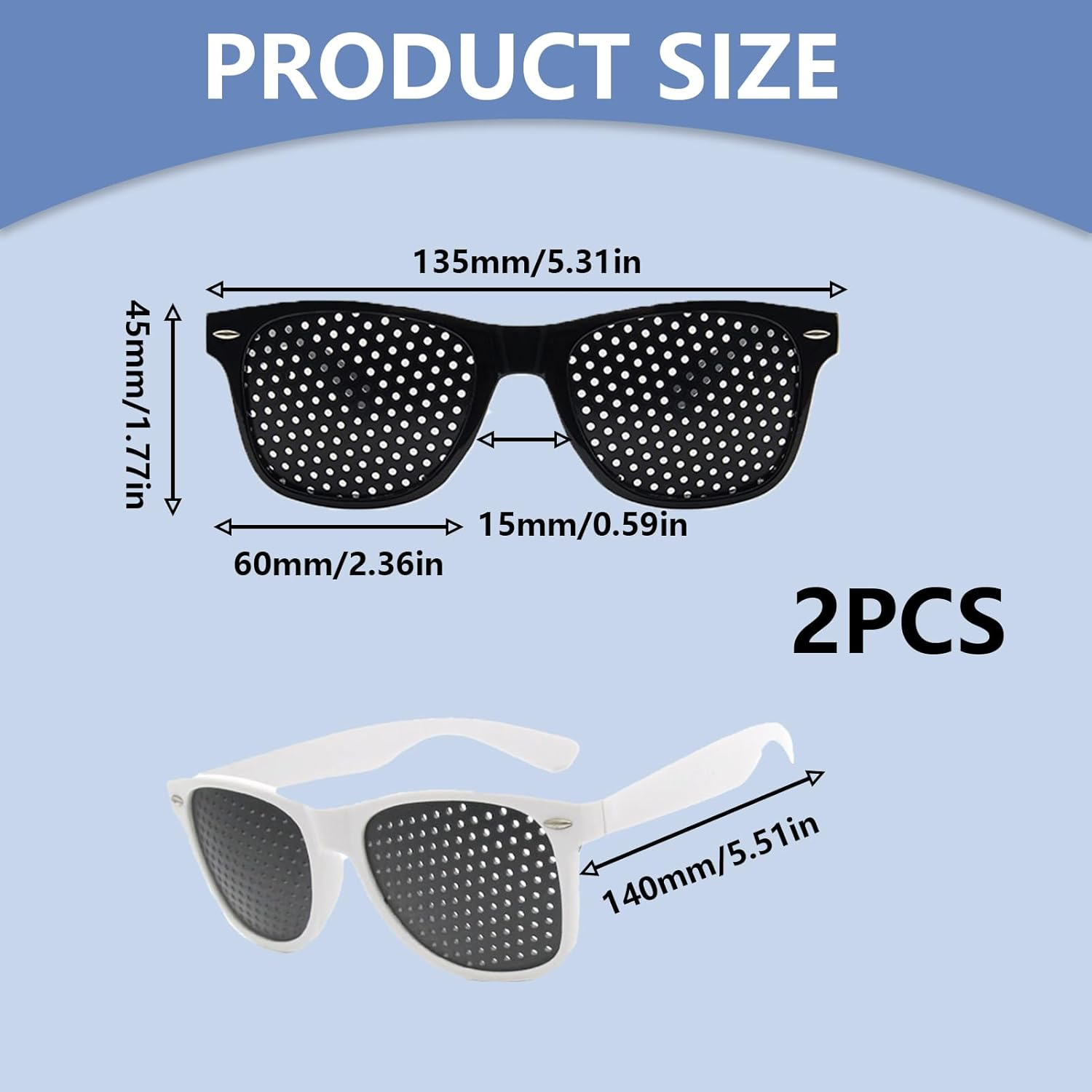 Pack of 2 Grid Glasses for Eye Training, Grid Glasses, Eye Trainer, Hole Glasses, Grid Multidot Glasses, Pinhole Glasses, Multi Dot Glasses for Vision Improvement - Red image number 7