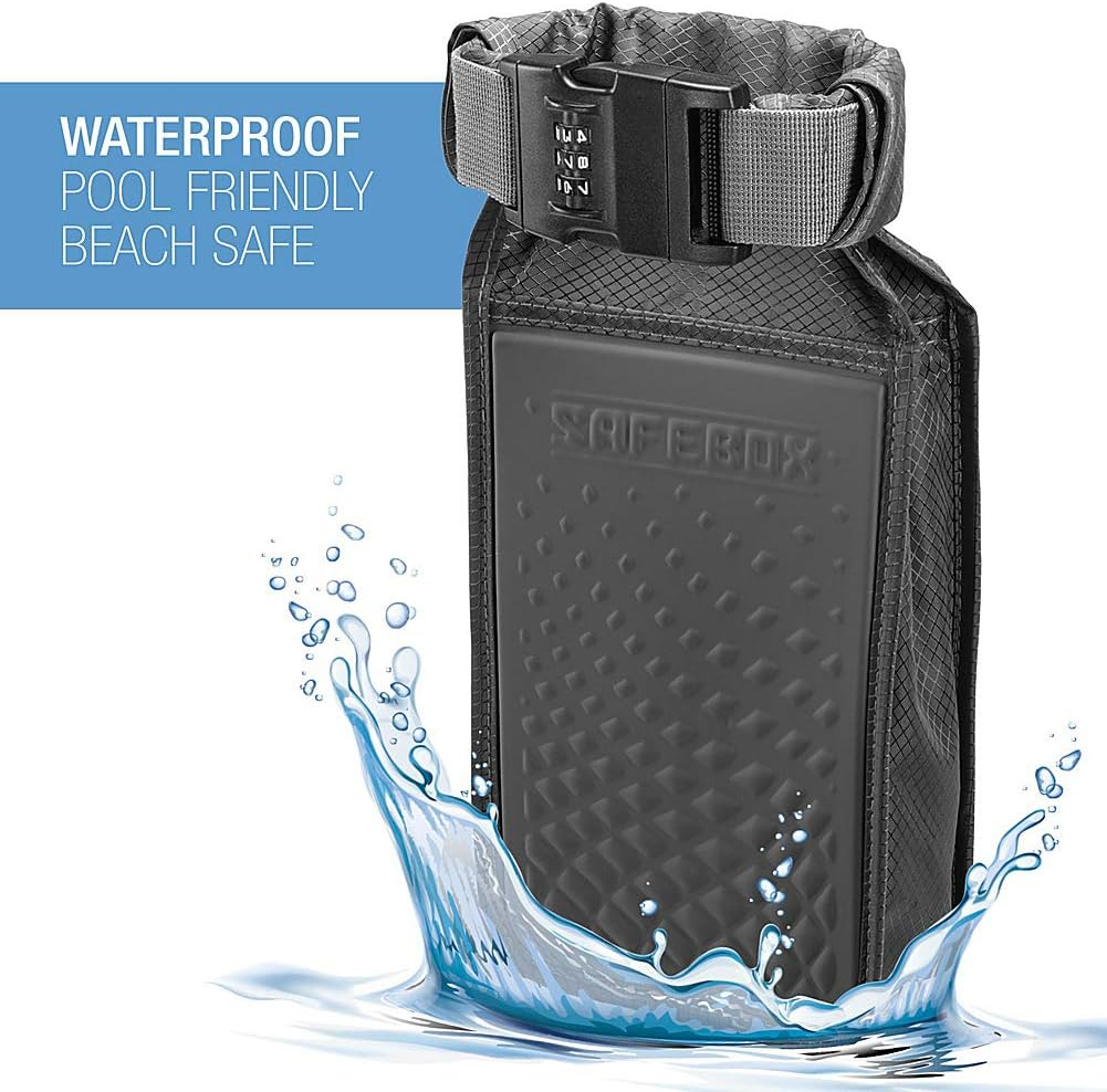 Lewis N. Clark Safebox Portable Safe with anti Theft Combination Lock and Slash Resistant Material to Protect Wallet, Small (Black) - 94092GRY - Large image number 2