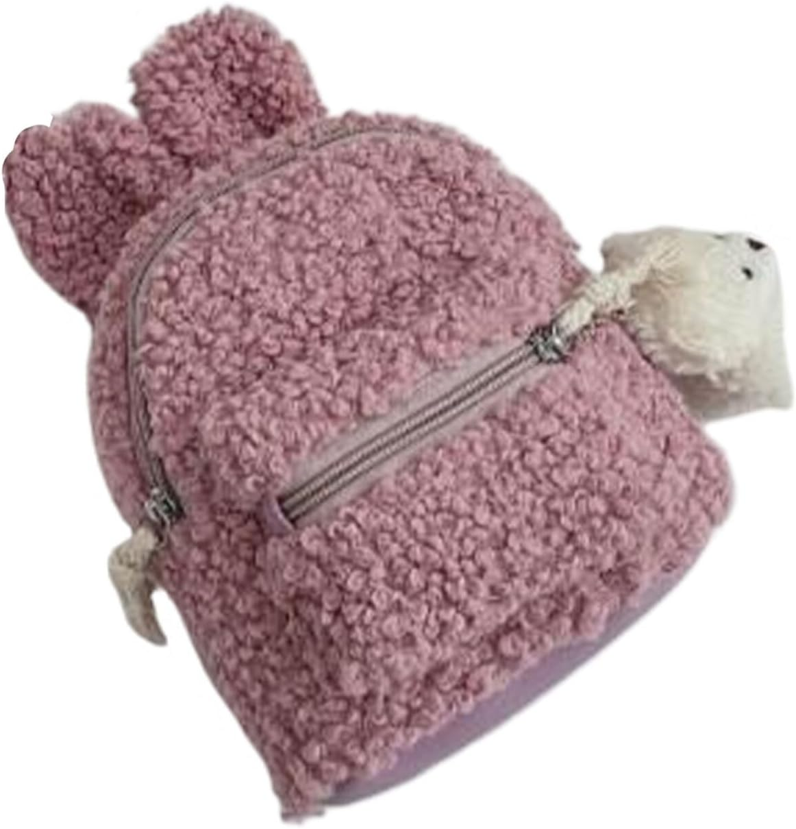 Durable Plush Bunny Childrens Backpack Built to Last Made of Plush Polyester Plush Bunny Backpack Smooth, Purple