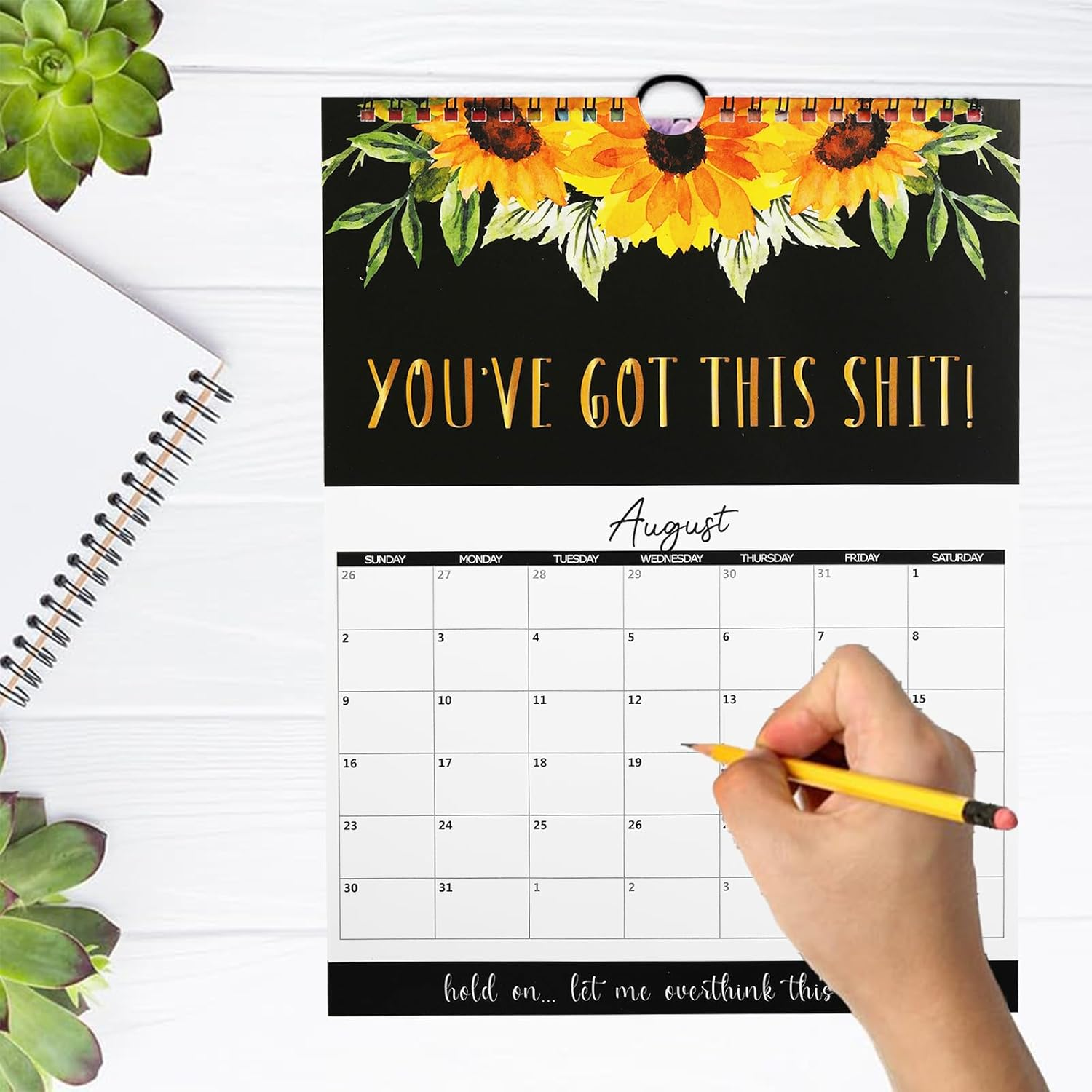 2026 Funny Wall Calendar for Women - Tired-Ass Fu-Ck It Calendar with Swear Words, Monthly Planner for Office & Home Decor (A)