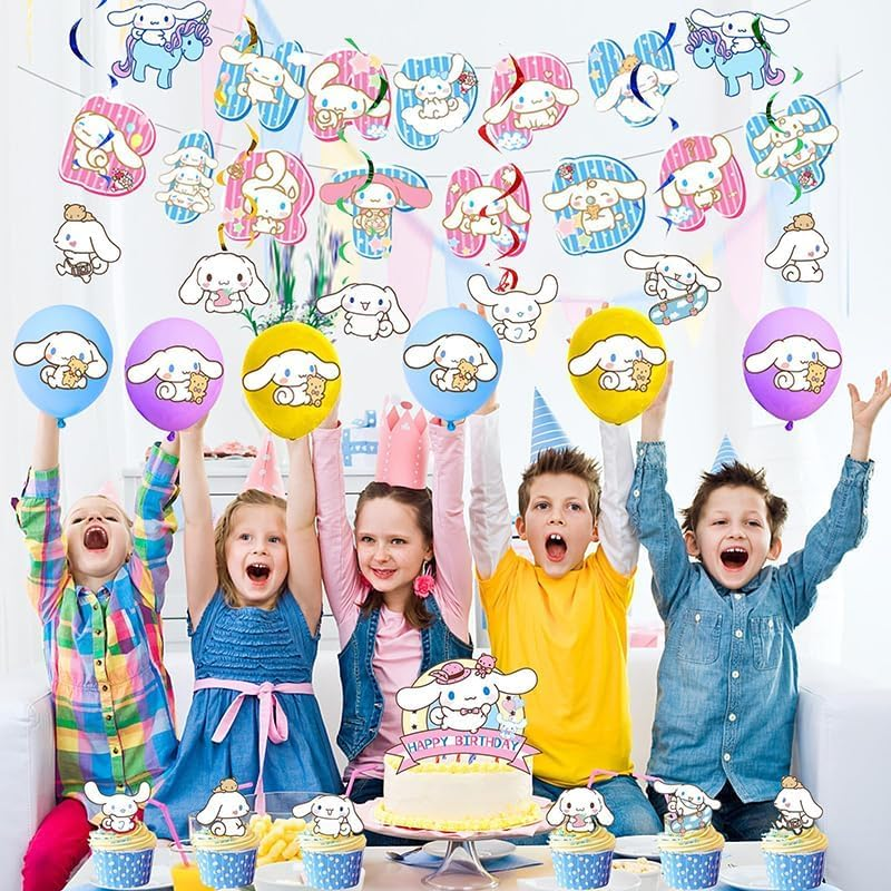 Cinnamoroll Decoration Birthday Sanrio Children'S Birthday Decoration Sanrio Balloons Decoration Sanrio Birthday Balloons Cinnamoroll Cake Topper Cinnamoroll Birthday Garland Sanrio Spiral Decorations image number 6
