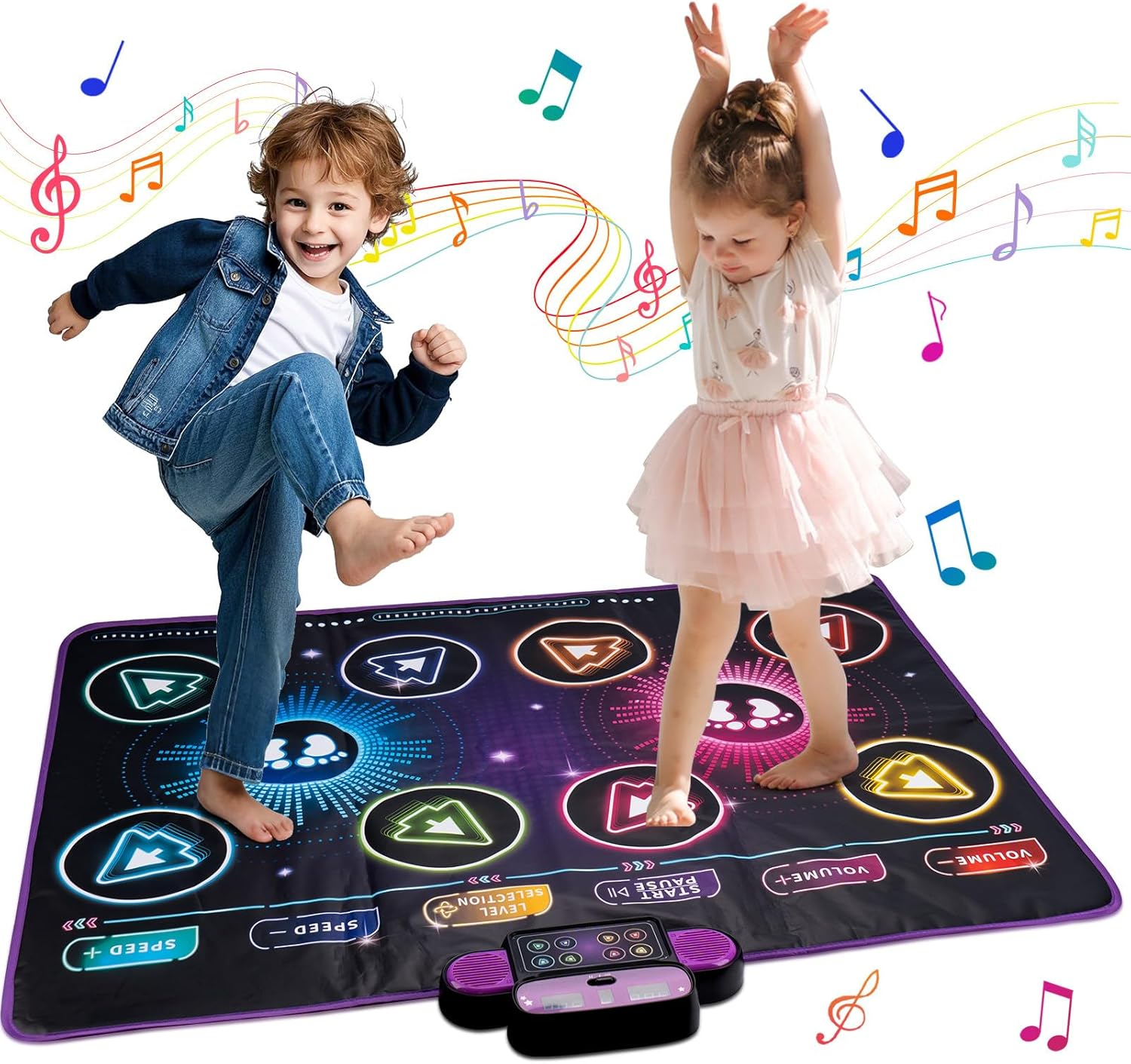 Dance Mat, Double Player Electronic Dance Mat for Kids Adults Toddlers, Interactive Dancing Game Pad, Music Playmat for Girls Boys 5 6 7 8 9 10 11 12 Year Old image number 5
