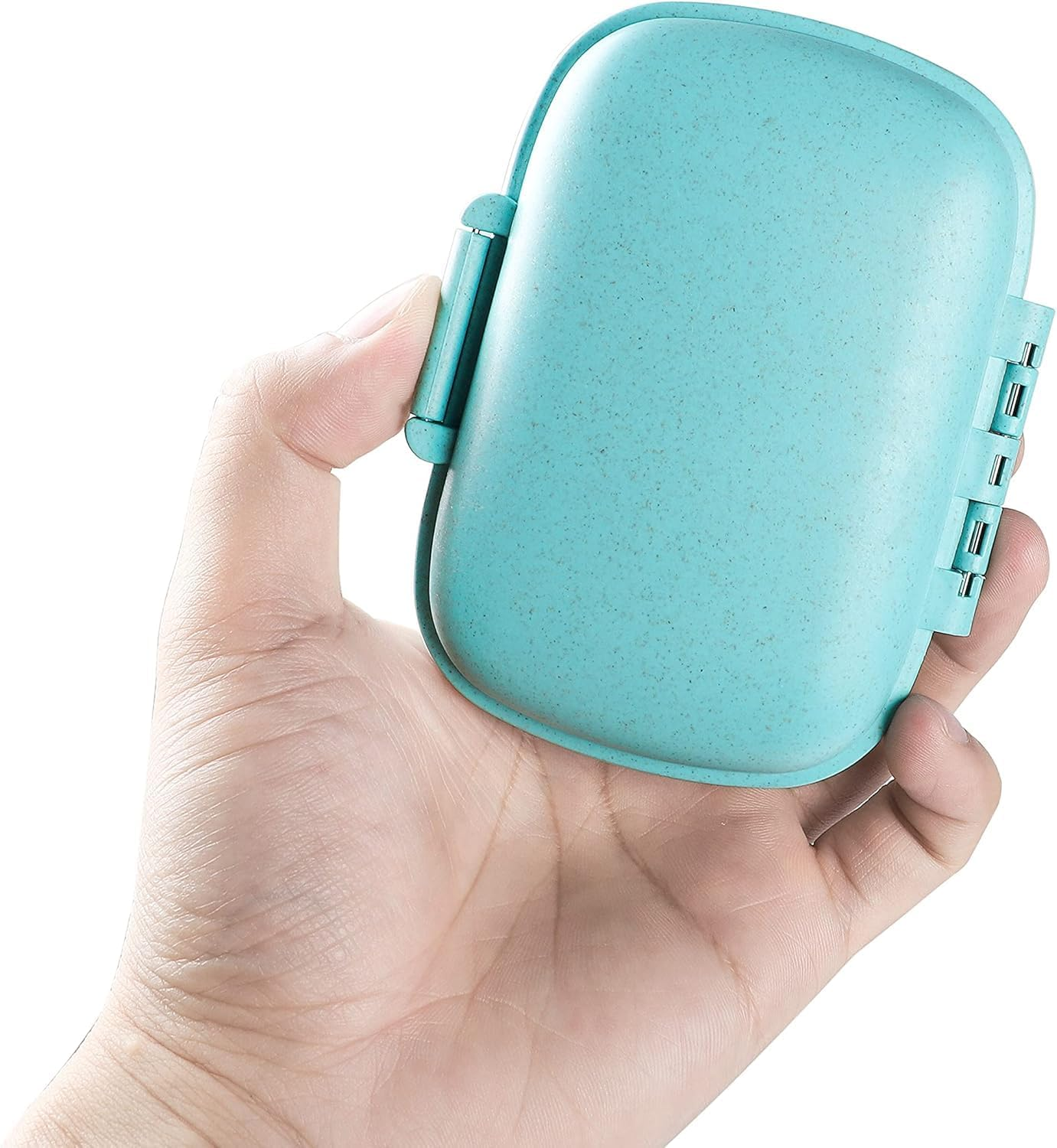 2 PCS Travel Pill Organizer, 8 Compartments Portable Pill Box Small Daily Pill Case Medicine Vitamin Container for Pocket Purse (Blue) image number 4