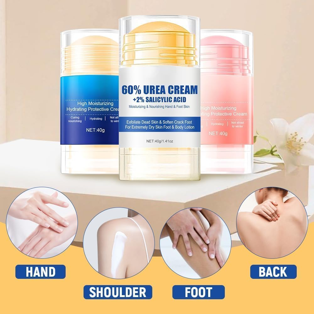 Anti-Cracking Cream, for Dry Cracked Feet and Hands, Prevent from Cracking, Make Your Feet Smooth and Soft, Deeply Moisturizing Foot Care Plant Squalane (Blue, 65G)