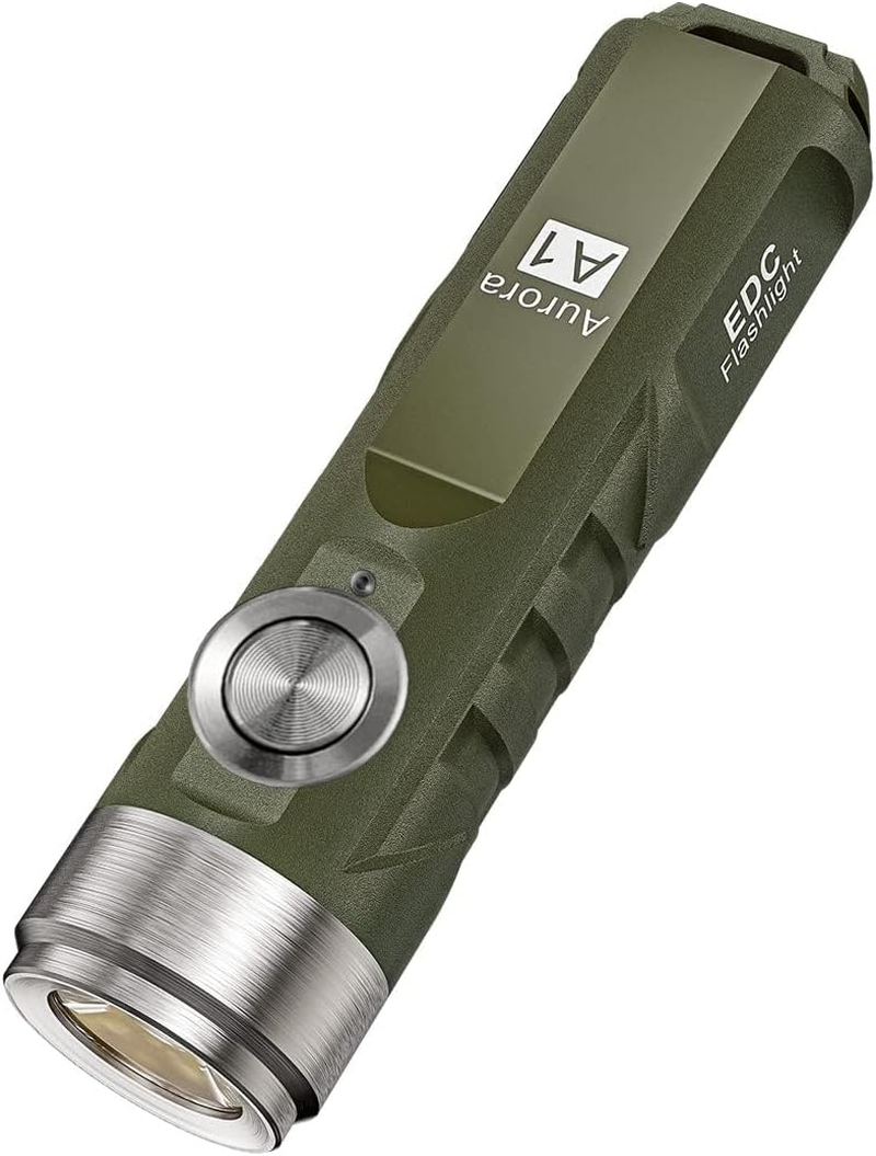 Rovyvon A1 Keychain Flashlight USB C Rechargeable 650 Lumens Super Bright Outdoor EDC Mini Flashlights for Everyday Carry, Thanksgiving, Xmas Gift(Military Green) image number 3