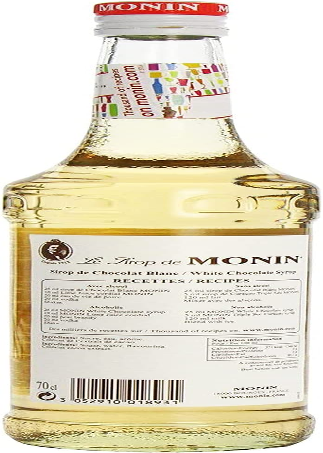 Monin White Chocolate Syrup, 700 Ml (Pack of 1), 730600