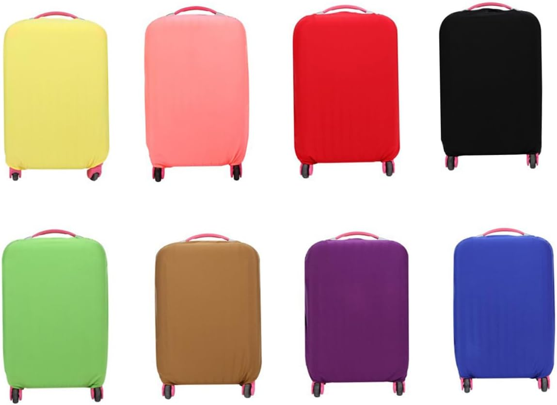 Hoement Elastic Yellow Luggage Cover for Suitcase Dustproof Protective Travel Case Cover with High Stretch and Handle Access Suitcase Protector for Travel Gear image number 6