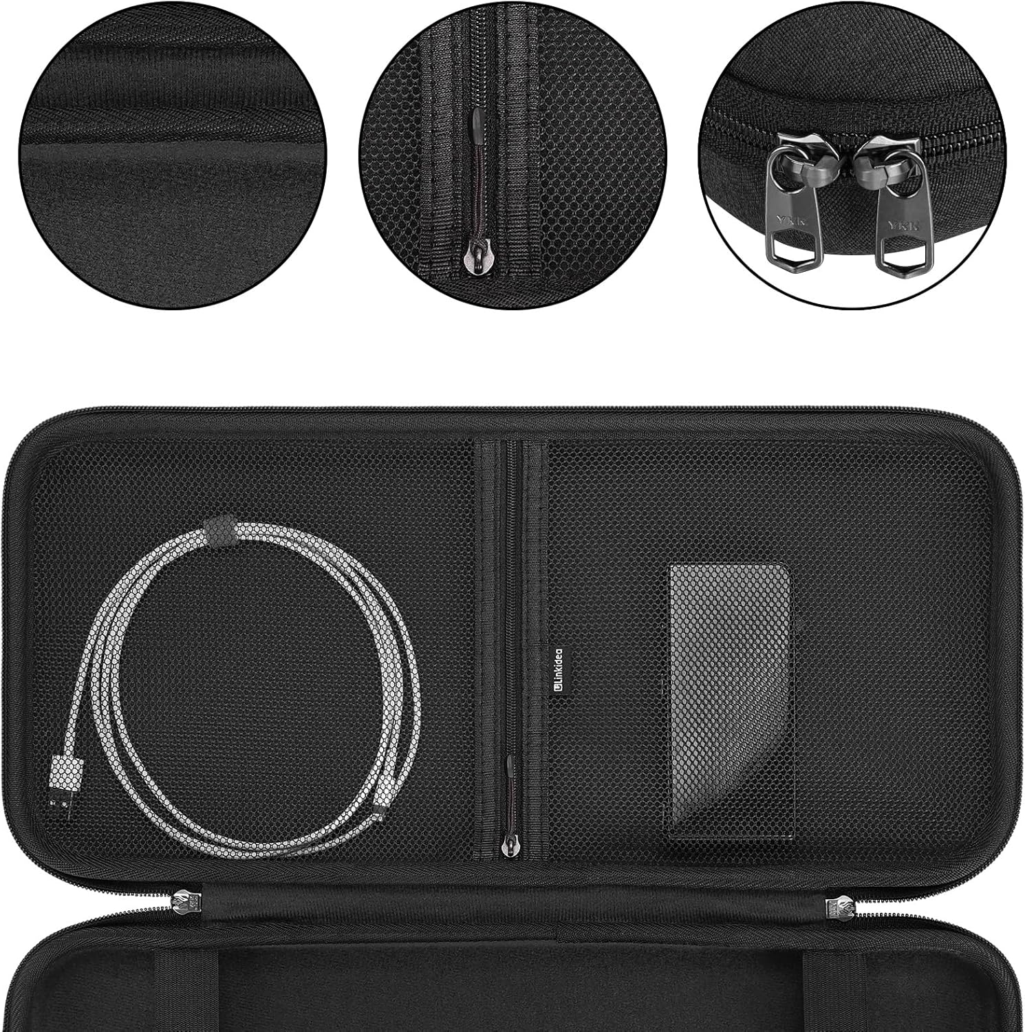 Linkidea Hard Travel Case for TKL Tenkeyless Keyboard, Computer 87 Key Wireless/Wired Keyboard Carrying Case Protective Storage Box Bag, Compatible with Razer Huntsman V2 TKL Tenkeyless Keyboard image number 2