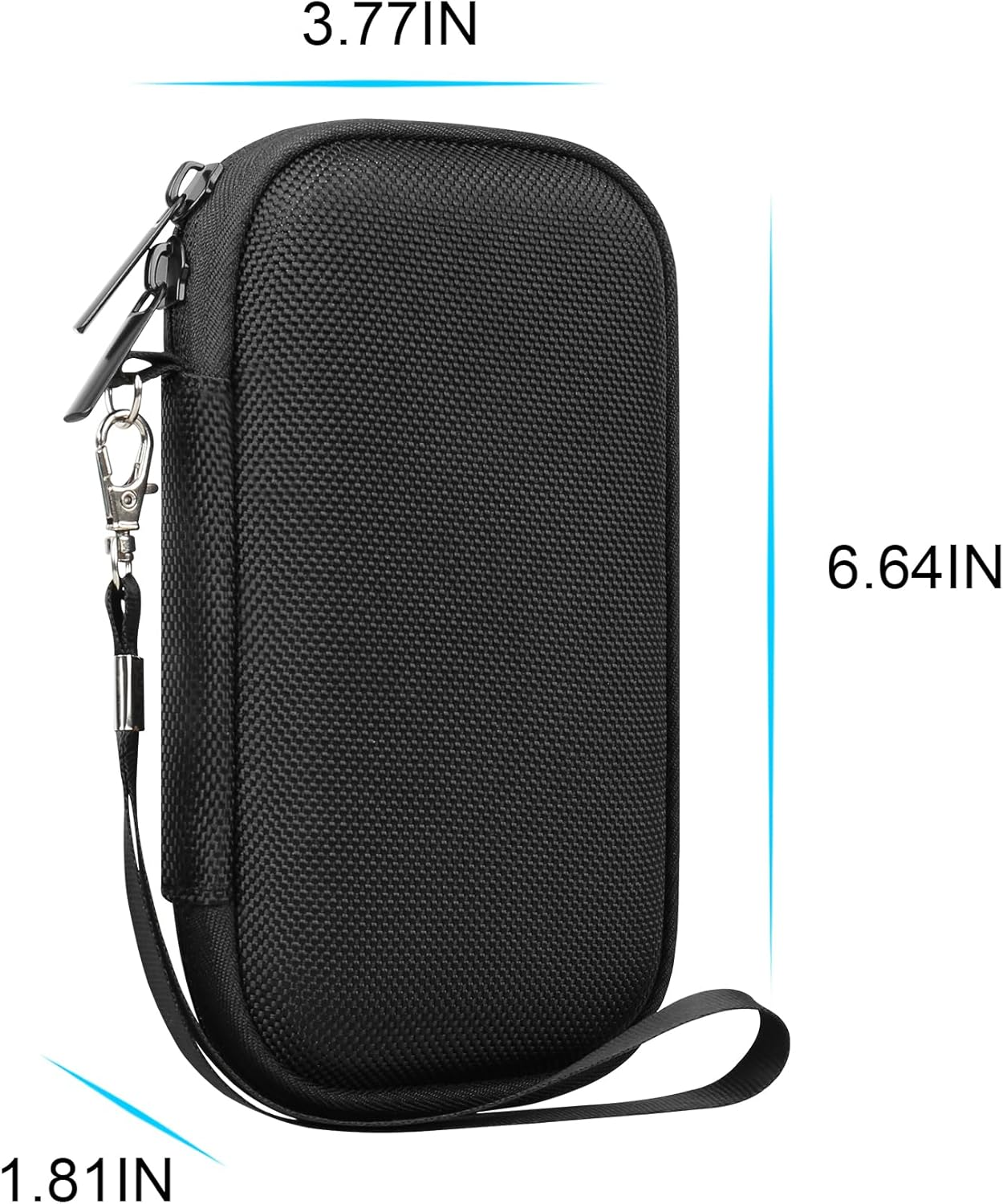 Lacdo Hard Carrying Case for Sandisk Extreme Pro with USB4 Portable SSD 2TB 4TB USB-C External Solid State Drive EVA Shockproof Water Repellent Protective Storage Travel Bag, Black image number 3