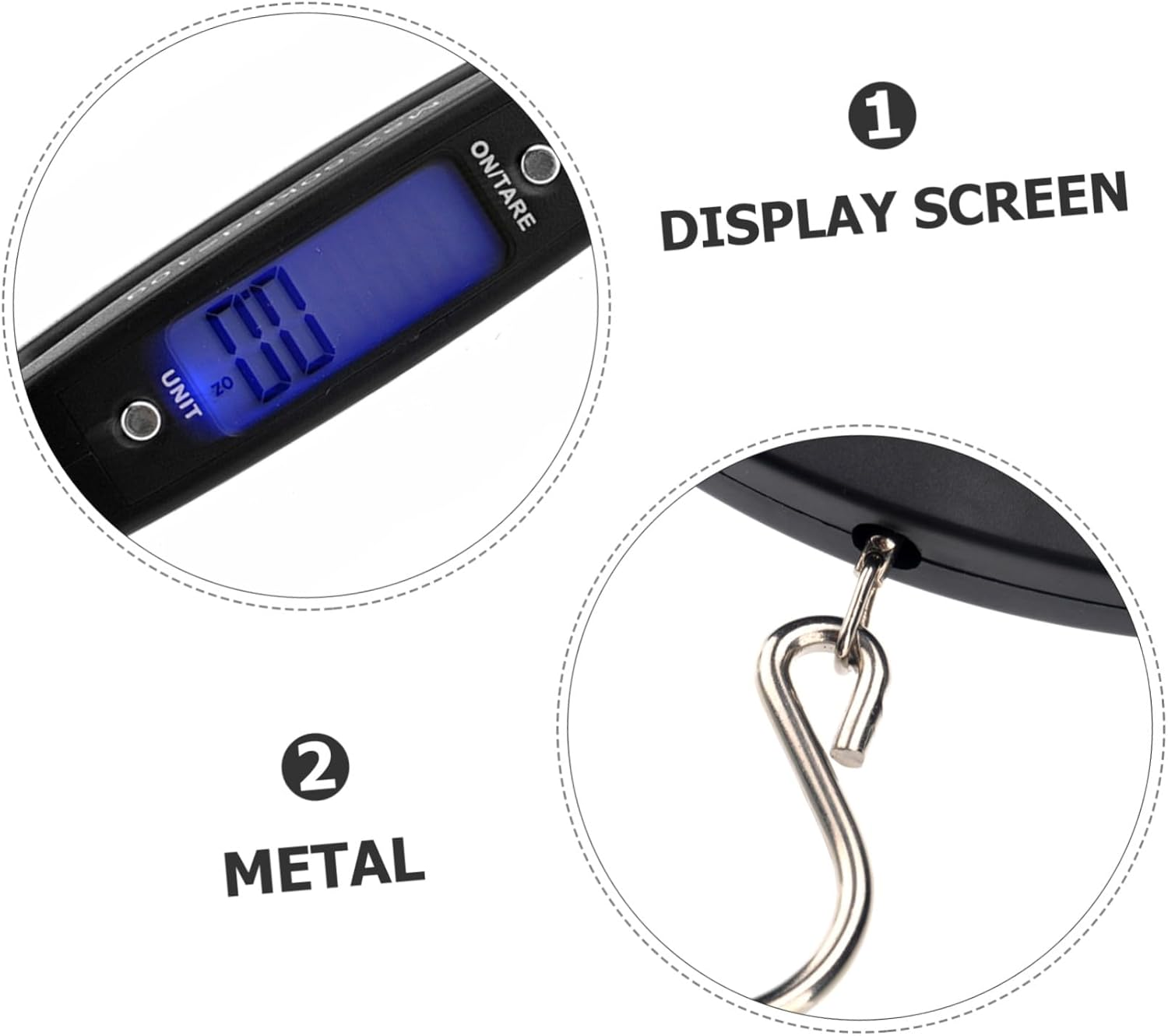 Alasum 2Pcs Portable Electronic Scale Luggage Weighing Machine Backlit LCD Display Suitcase Weigher Travel Bag Scale image number 4