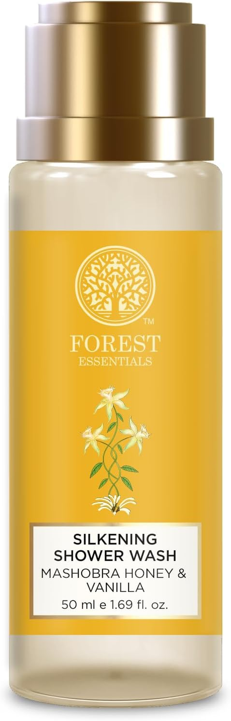 Forest Essentials Luxury Bath & Body Gift Set | Honey Vanilla Scented | Body Wash and Body Lotion image number 4