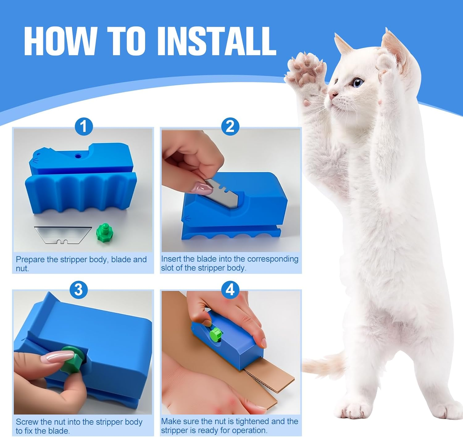 Cutter for Cat Scratchers Handheld with Blades, DIY Cat Scratching Cardboard Recycling Cutting Tool for Cat Lovers image number 5