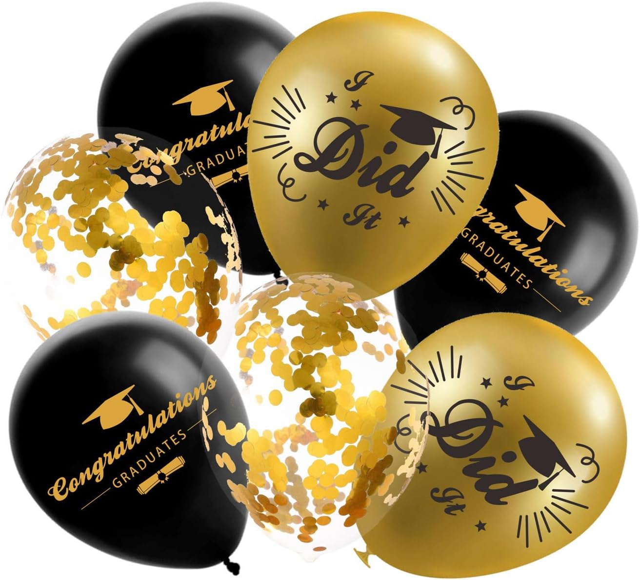 1 Set of Graduation Season School Reunion Party Decorations, Flag Pulling Balloon Cake, Plaque Insertion Spiral Decorations (33Pcs) image number 4