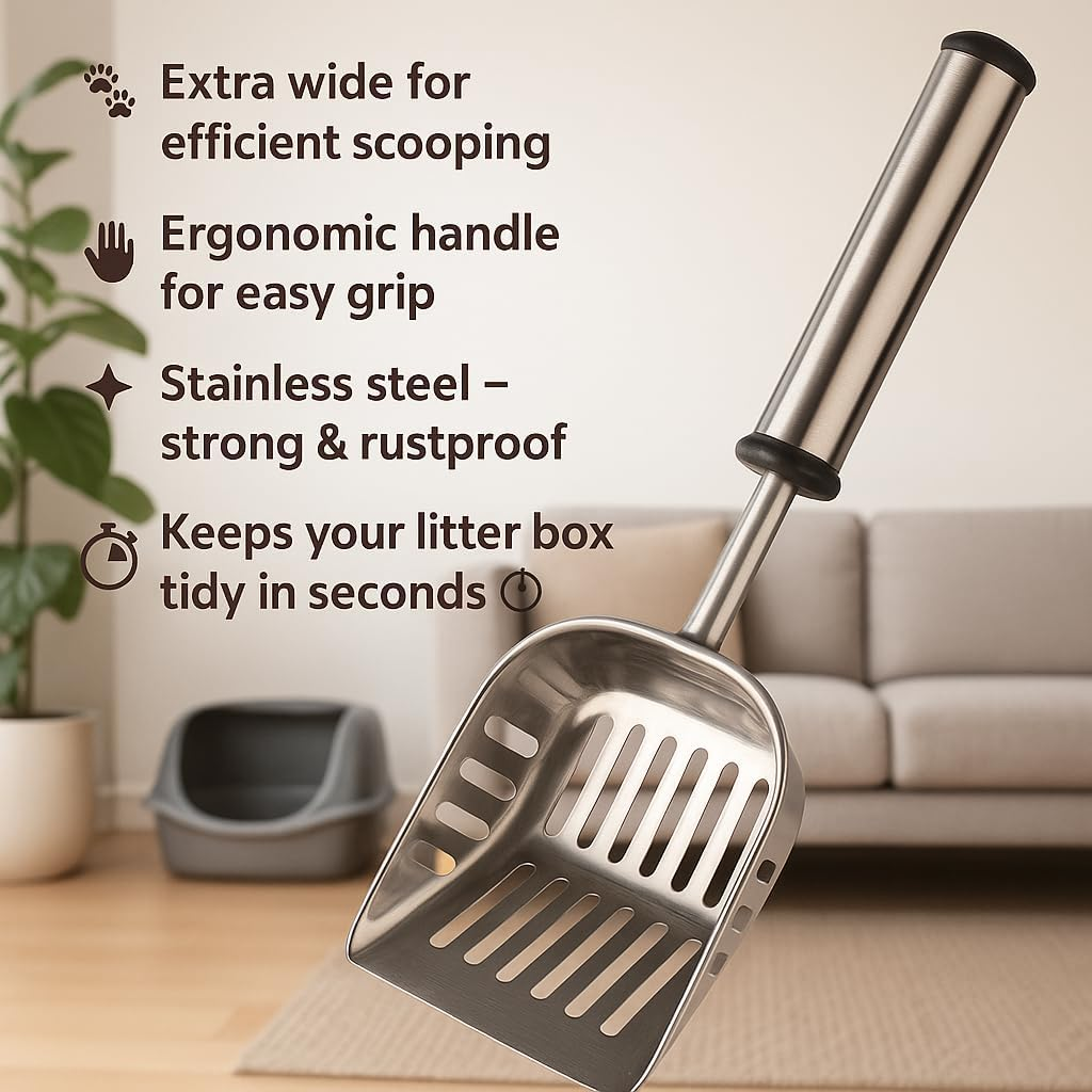 Cat Litter Scoop IAN Stainless Steel 31.5 X 14.2 X 4 Cm image number 2