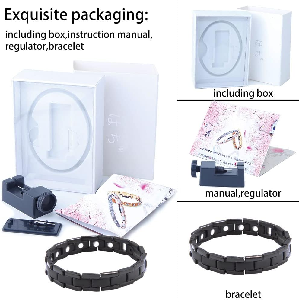 Magnetic Therapy Bracelet Magnetic Bracelet Men'S Bracelet Titanium Bracelet Fashion Bracelet Non-Allergic (21Cm) image number 4