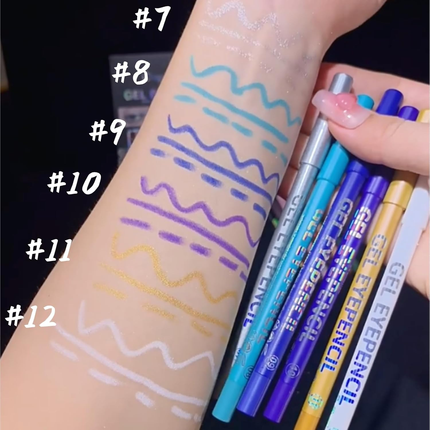 Purple Matte Eyeliner Gel Pencil &ndash; Waterproof, Smudge-Proof, Long-Lasting, High-Pigment Plum Eye Liner Pen - 02 image number 7