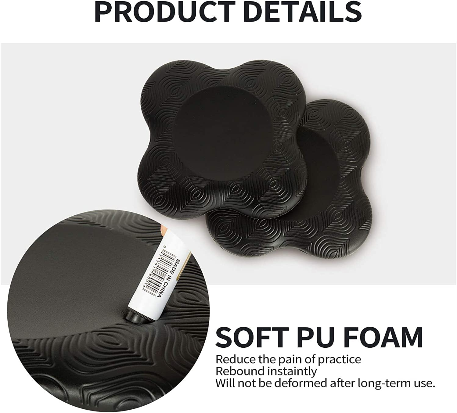 Zealtop Yoga Knee Pad Cushion Extra Thick for Knees Elbows Wrist Hands Head Foam Yoga Pilates Work Out Kneeling Pad