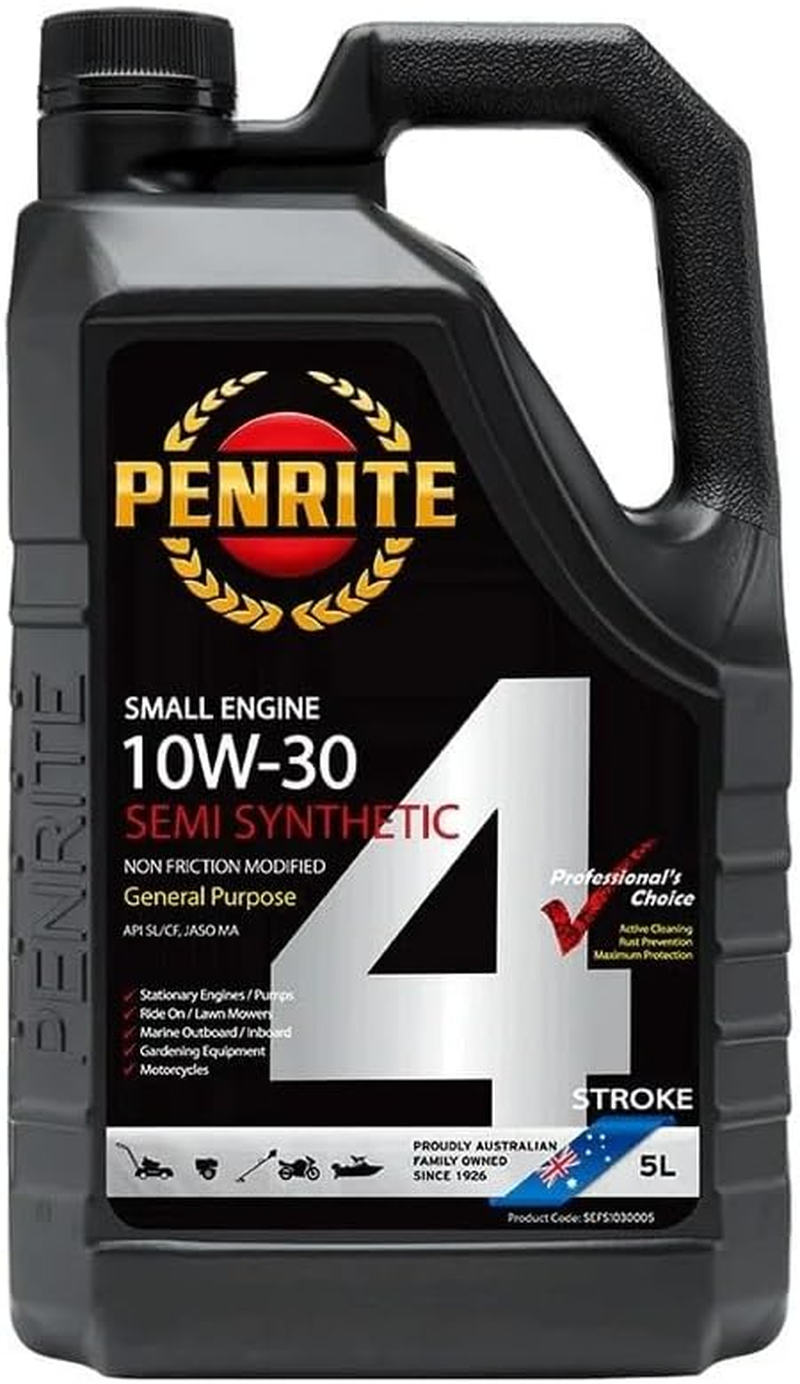 Penrite 10W-30 Semi Synthetic Small Engine Oil, 5 Litre