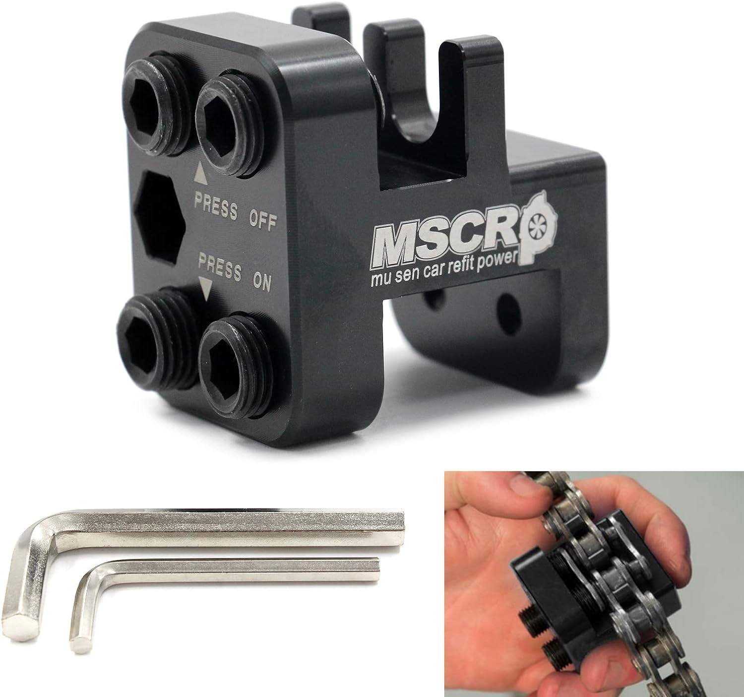 MSCPR Master Link Press Tool for Drag Specialties Motorcycle 520 525 530 with Allen Wrench image number 5