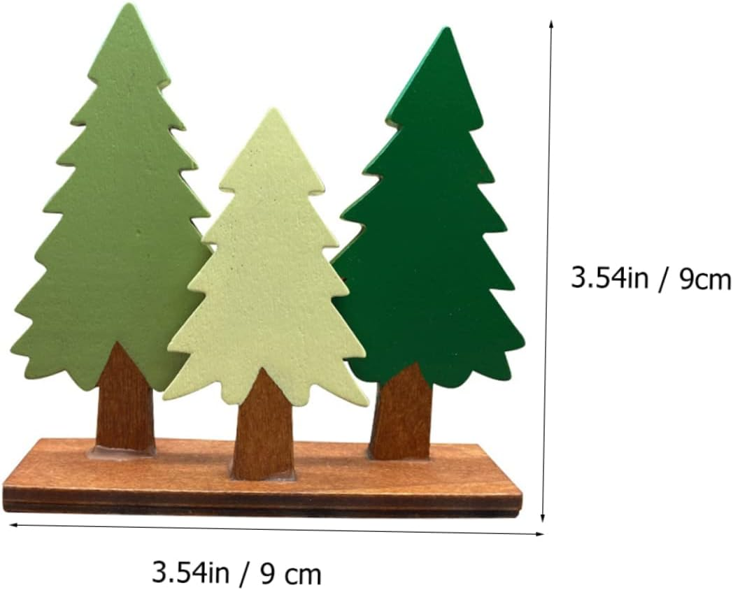 CANIGHT 1Pc Adorable Wooden Christmas Tree Decoration for Home Festive Tabletop Ornament Simulation Tree Model Fine Craftsmanship for Holiday Gatherings and Celebrations image number 6