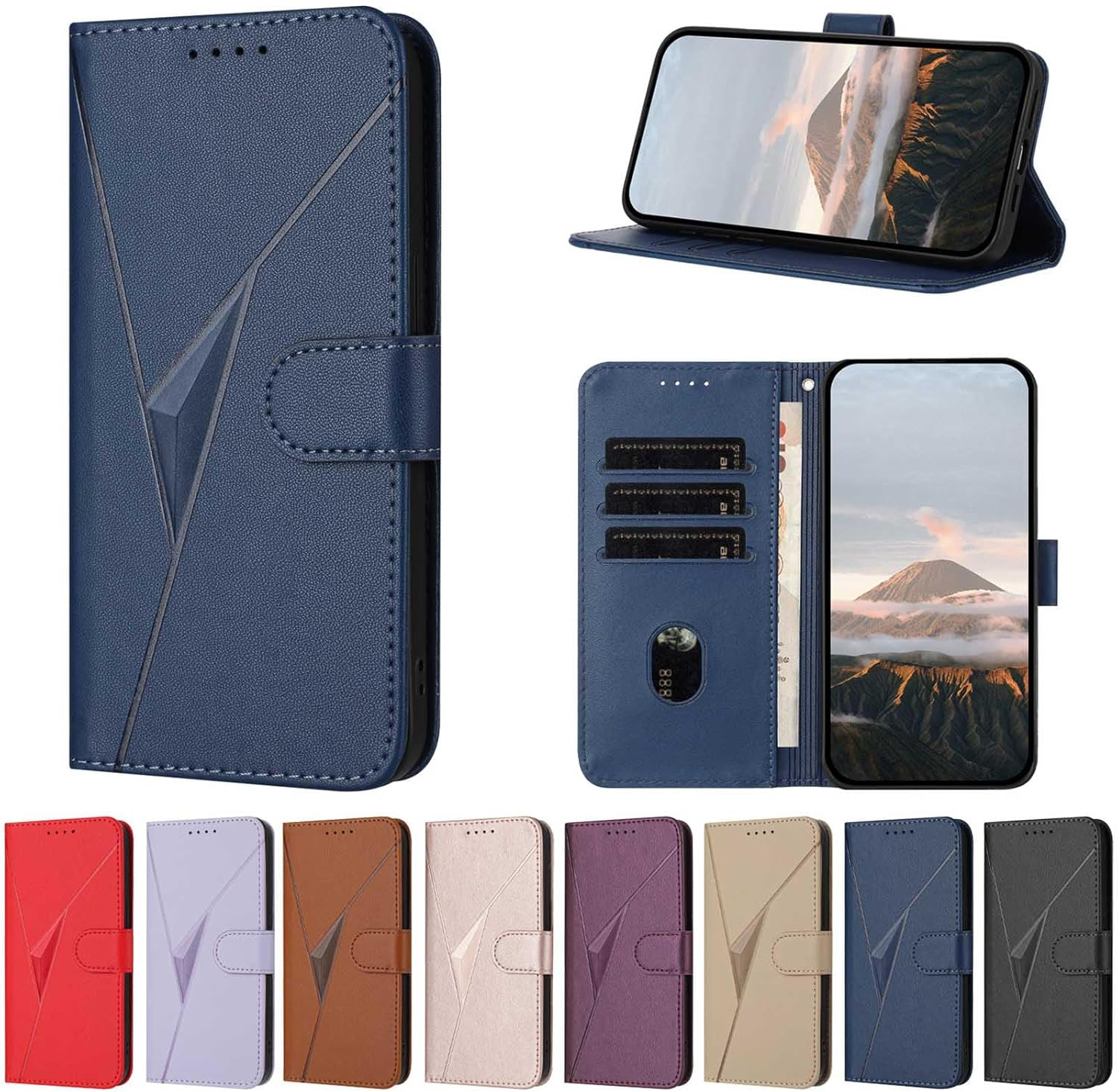 GOGME Case for Oneplus Nord CE5 - Mobile Phone Case with Magnetic Closure, Protective Wallet Function, Multi-Angle Stand & Full Protection - Gold - Gold image number 3