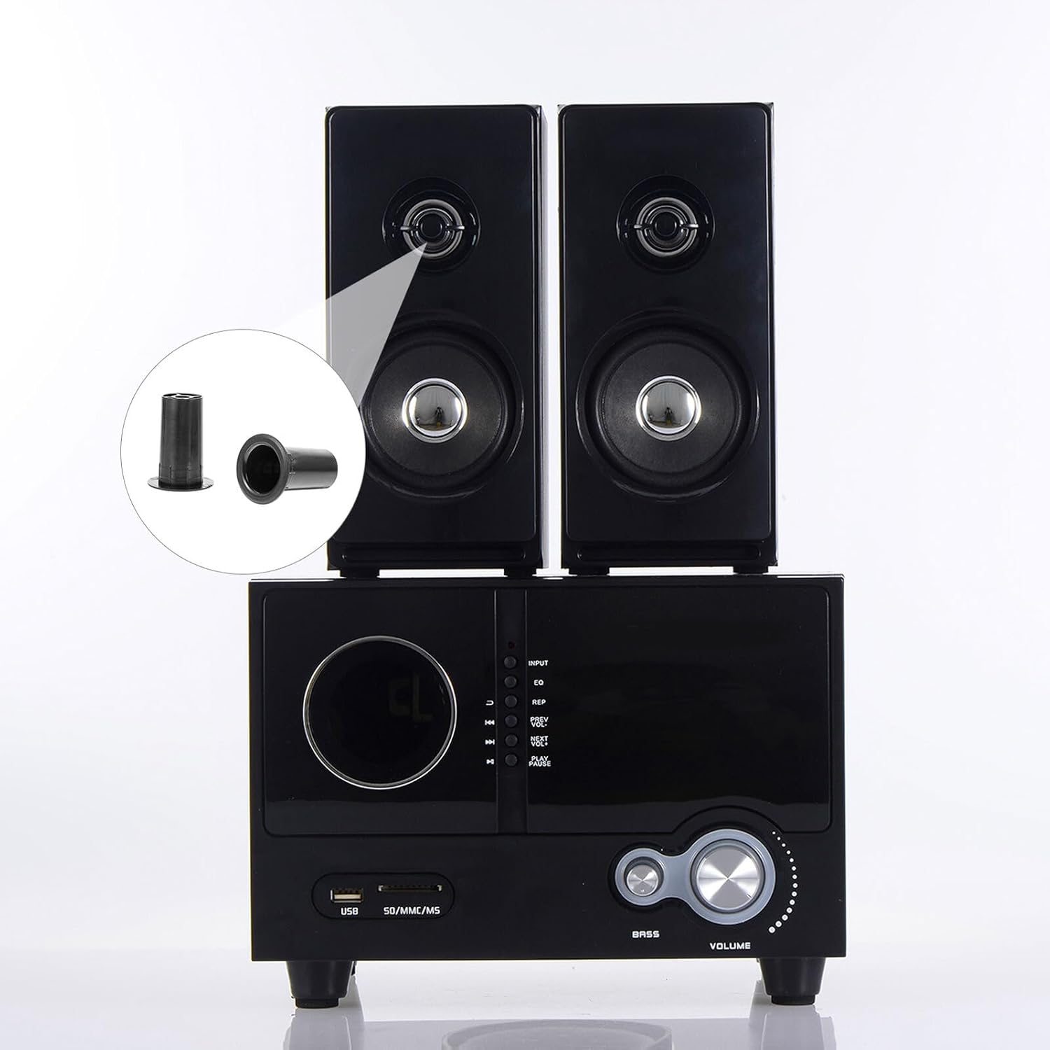 FELTECHELECTR 8Pcs Abs Bass Reflex Port Tubes for Speaker Box Port Hole Subwoofer Tube Plastic Speaker Hole Outlet for Car and Home Audio Systems