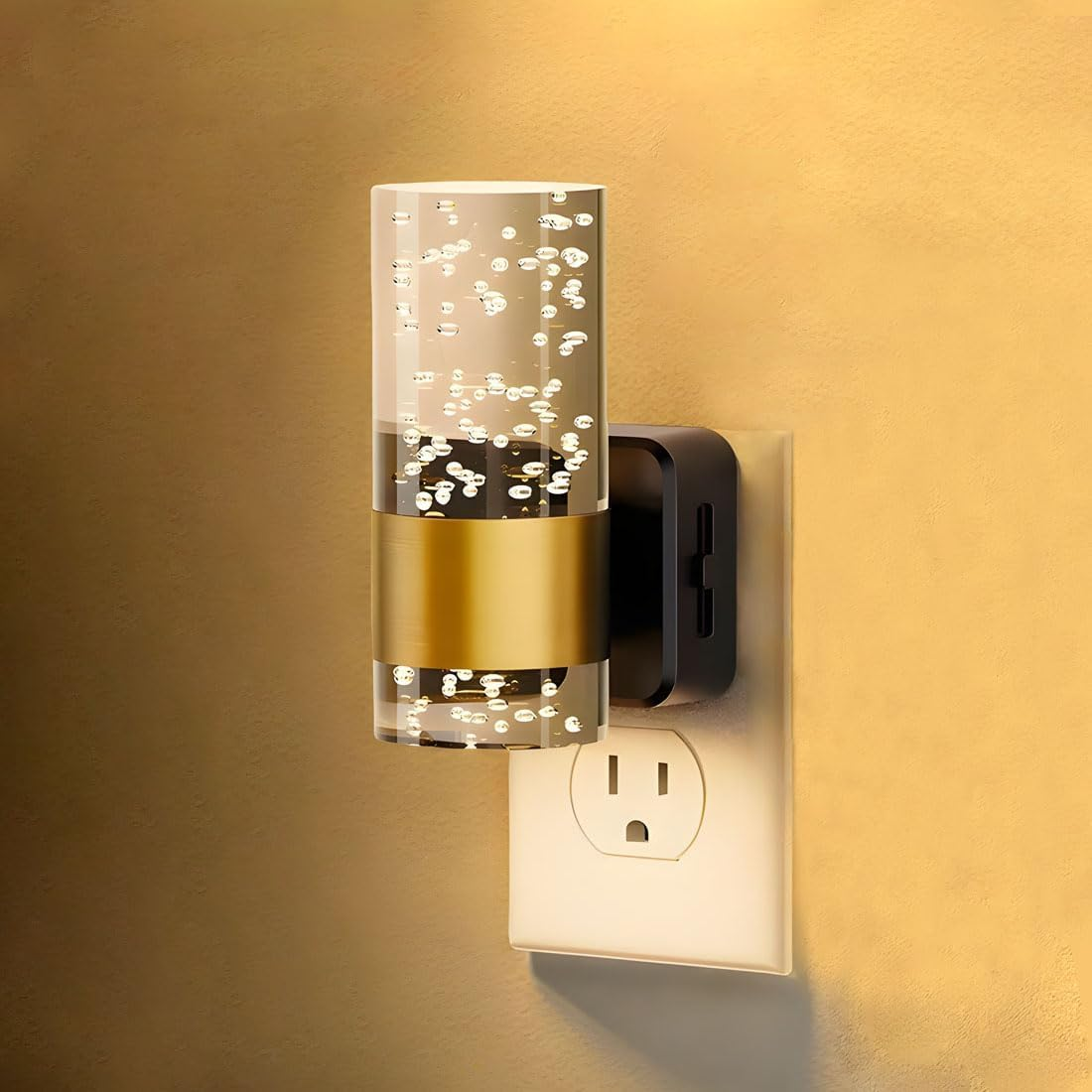 LED Night Light, 3000K Dimmable Nightlights Plug into Wall with Adjustable Brightness, Aesthetic Automatic Night Lights Plug in with Auto Dusk to Dawn Sensor for Bathroom Hallway Decor image number 3