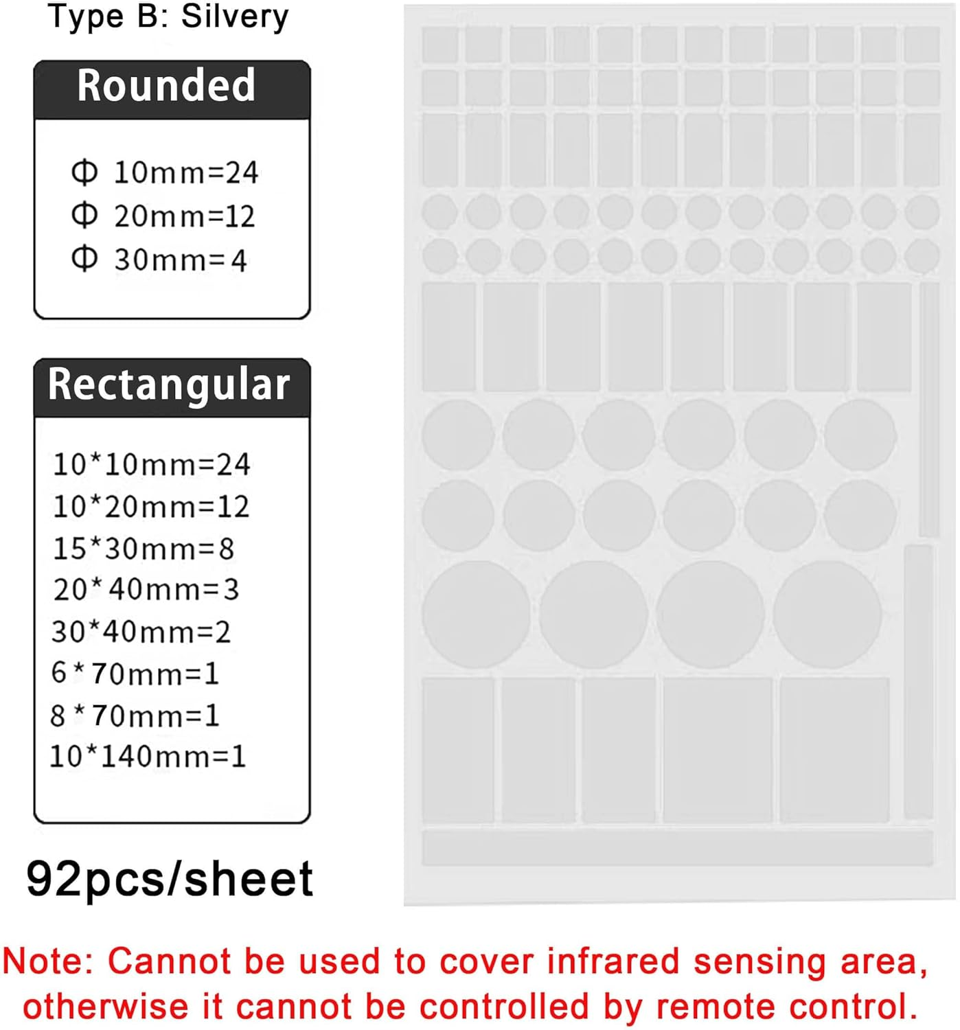 Light Blocking Stickers for Electronics, Blackout Stickers, Blackout Tape image number 1