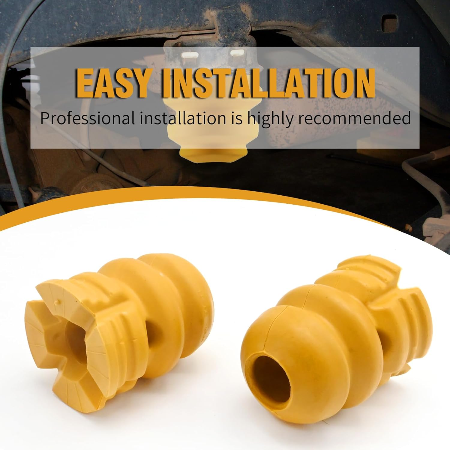 Saihisday 2Pcs 55151-3E001 Rear Suspension Bump Stop Strut Bumper Bump Stop Replacement for Kia Sorento 2002 2003 2004 2005 2006 2007 2008 2009 image number 3