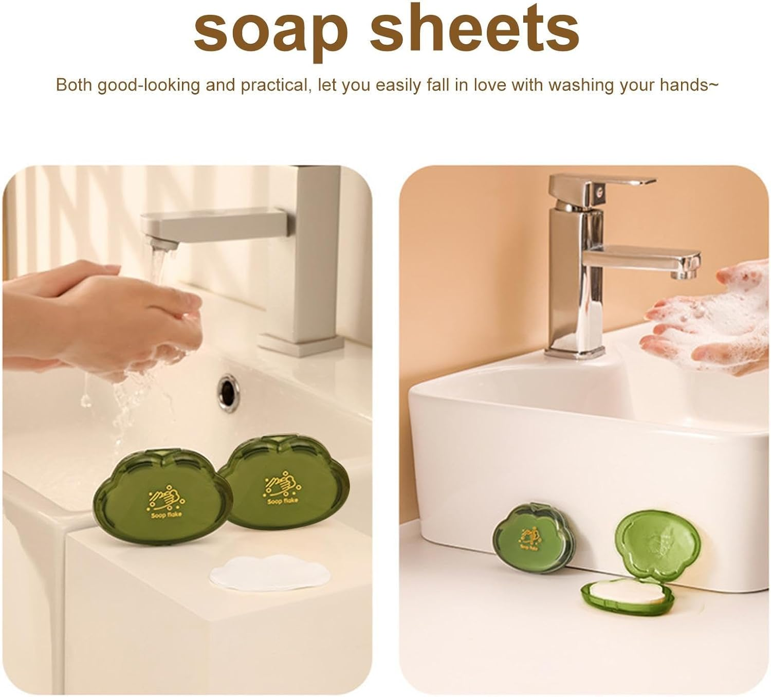 Hand Washing Soap Sheets - 50 Box of Paper Soap Soothing Clean Hands | Convenient Hands Soap Sheets Outdoor Cleansing Solution for Hiking, Backpacking, Camping, and Survival Situations image number 1