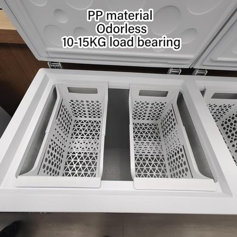 Chest Freezer Organizer Bins, Freezer Refrigerator Basket, Freezer Basket Replacement, up to 15KG, Expandable Large Stackable Wire Baskets for Organization and (S (For image number 6