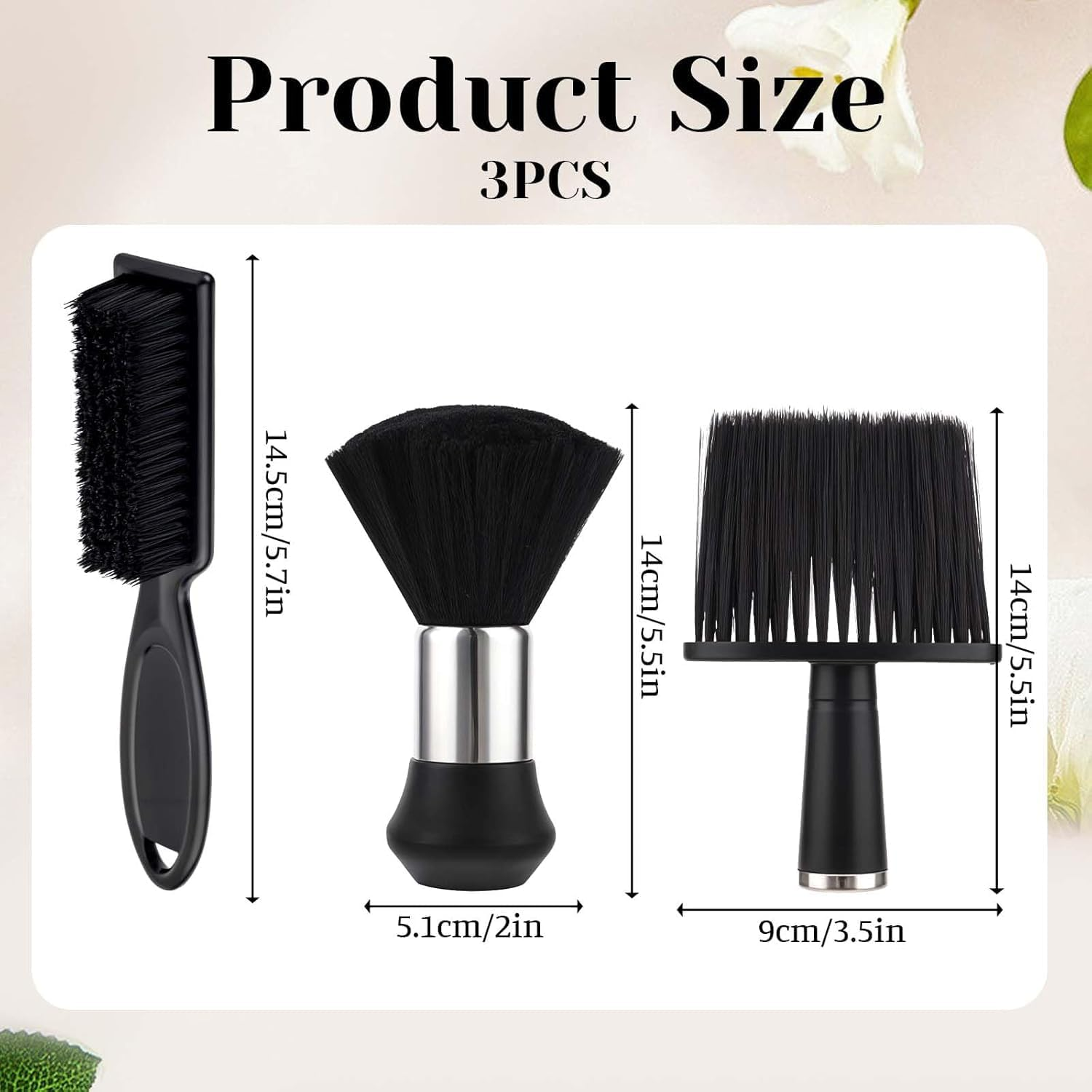 Hair Clipper Cleaning Brush Soft Neck Duster Brush,3Pcs Hair Cutting Brush Soft Barber Trimmer Clipper Cleaner Hairbrush,Hair Clipper Cleaning Brush Soft Neck Duster Brush Hair Cleaning Dusting Brush image number 4