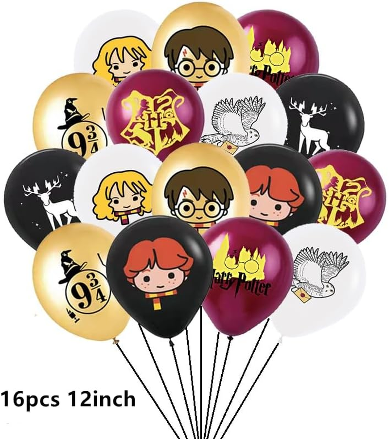 Harry Potter Party Decorations, Party Supplies with Banner, Foil Balloon, Cupcake Toppers for Kid Birthday Decoration image number 4