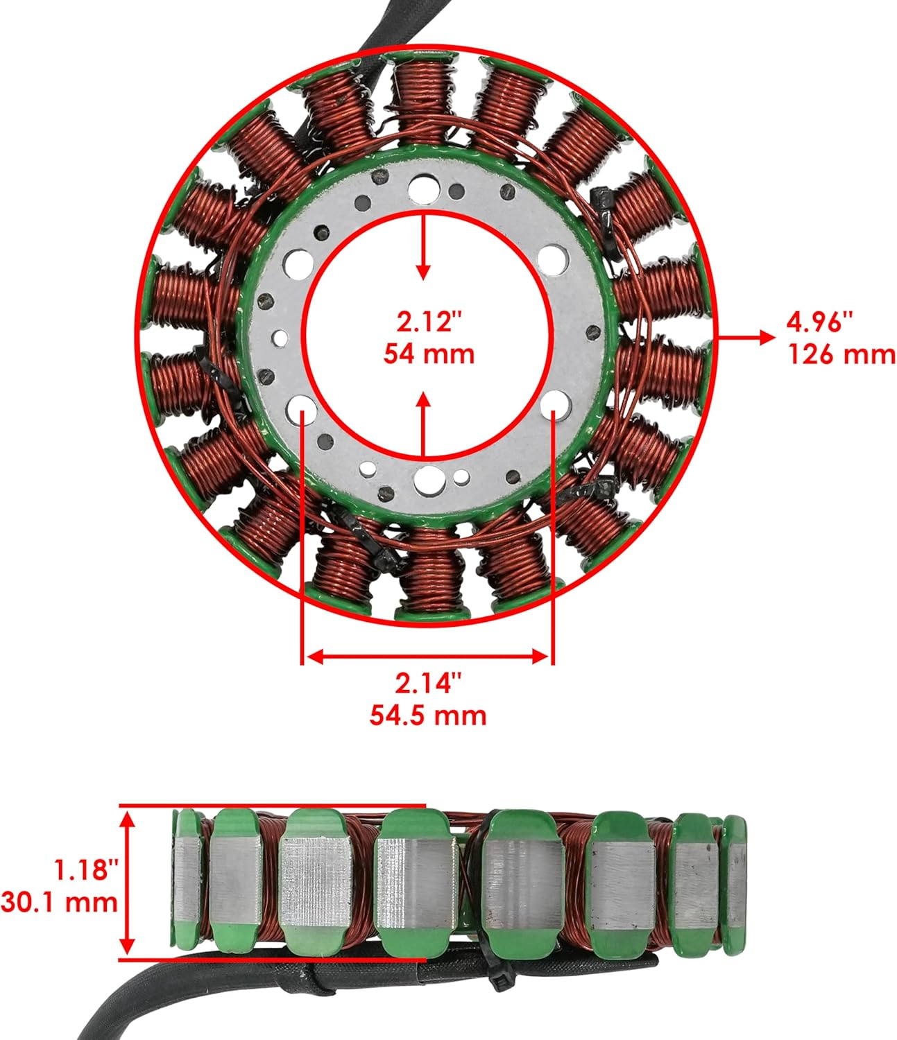 Caltric Stator Compatible with Polaris Sportsman 570 Efi 2014-2018 / Sportsman X2 570 Efi 2015-2018 image number 4