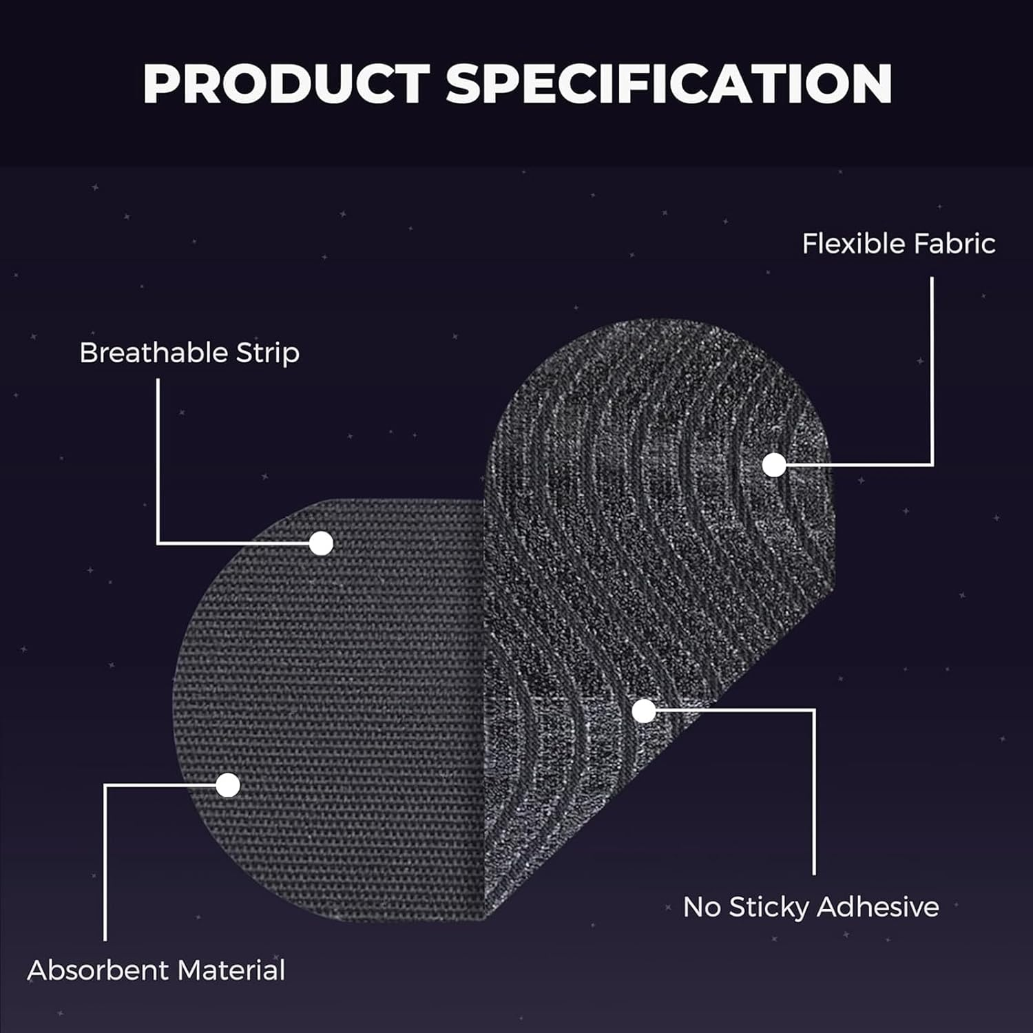 60Pcs Mouth Tape for Sleeping, Hypoallergenic Breathable Tape anti Snoring Sleep Tape Sleep Strips Less Mouth Breathing Snore Reducing and Better Nose Breathing (Black) image number 3