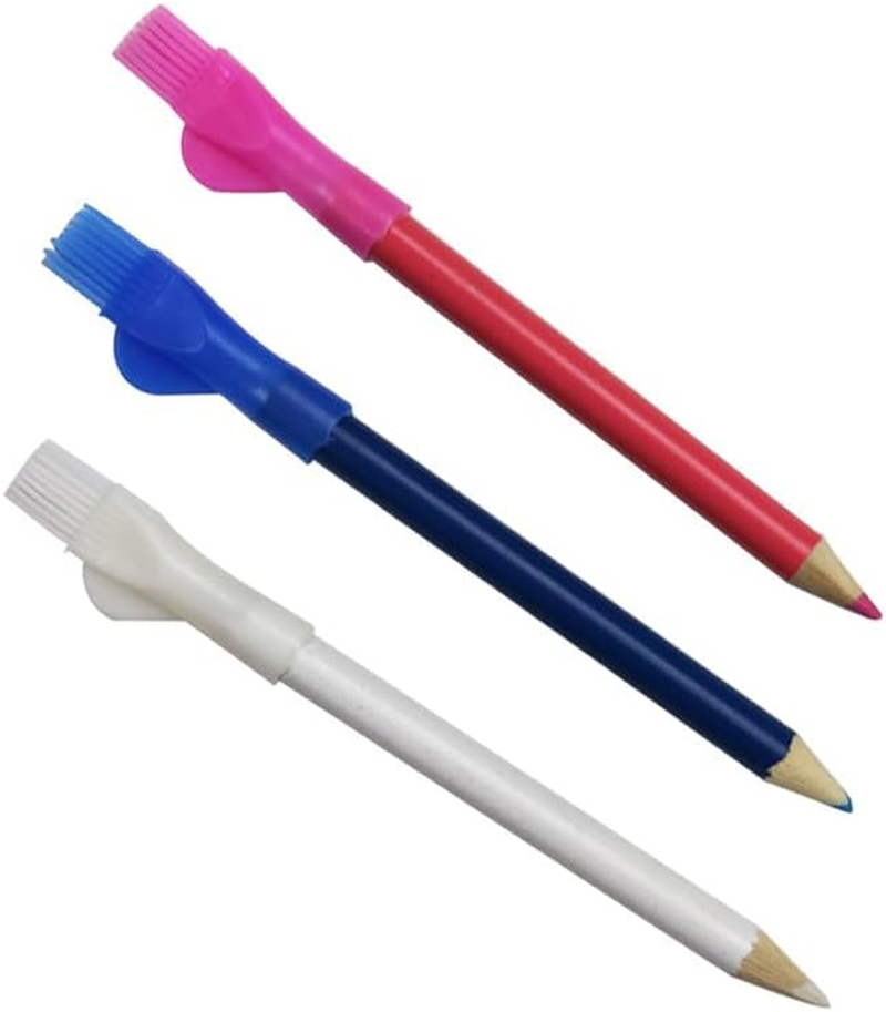 HIGHROCK 6 Pcs Tailor'S Chalk, 3 Colours Sewing Chalk Pencils Fabric Marker Chalks for Crafting, Sewing, Fabric Marking image number 1