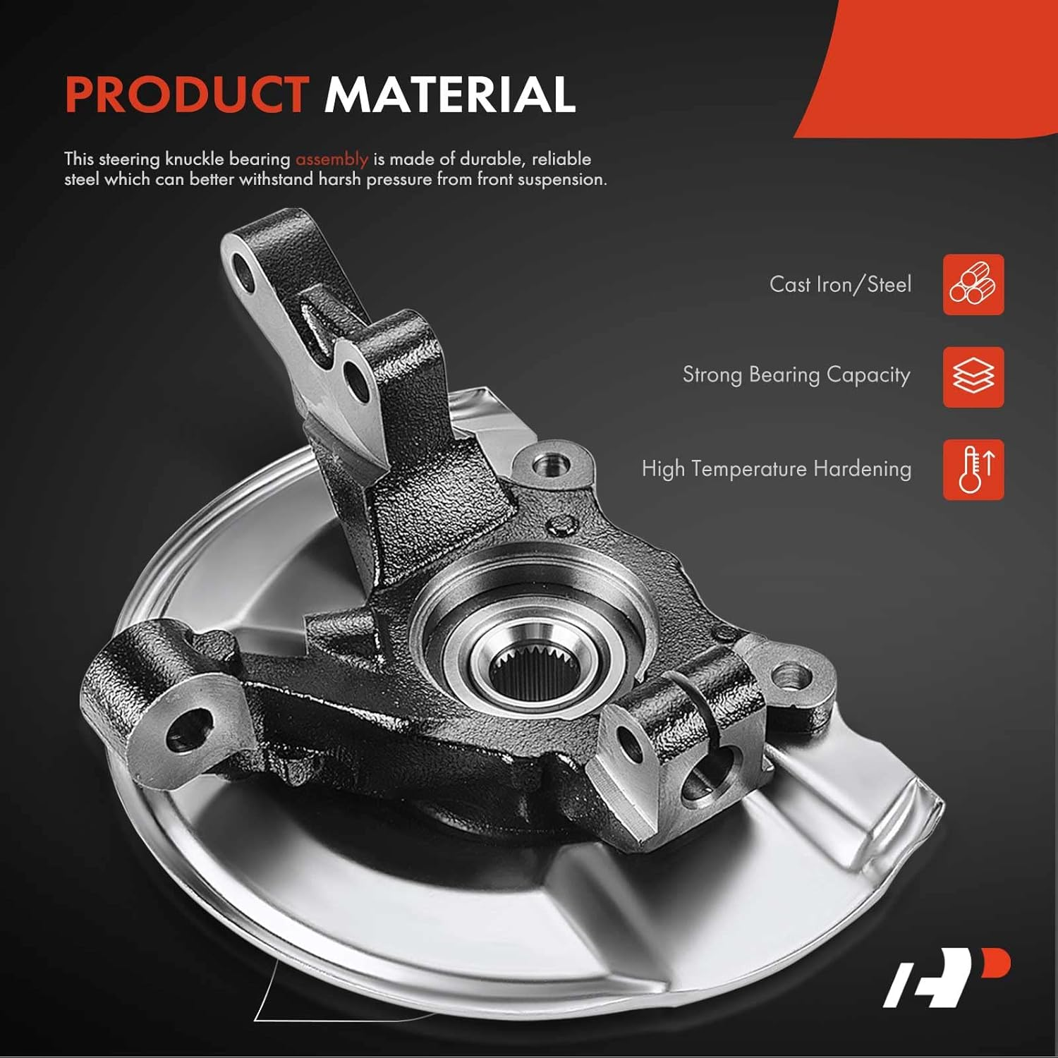 A-Premium 2 X Front Left and Right Steering Knuckle & Wheel Bearing Hub Assembly Compatible with Jeep Compass Patriot 2007-2017 & Dodge Caliber 2007-2012, 2.0L 2.4L, Driver and Passenger Side image number 5